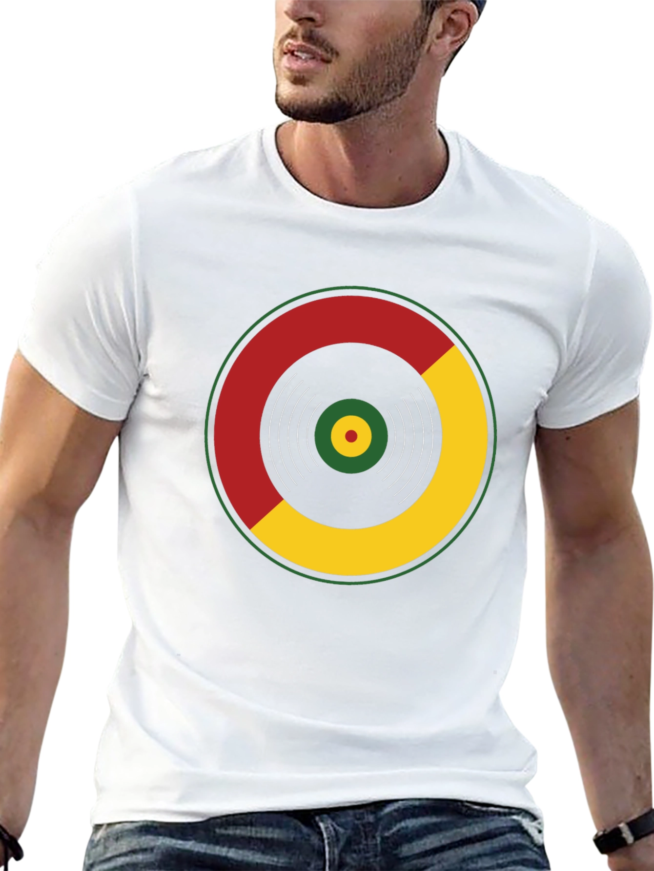 Rasta Vinyl Record Graphic T-Shirt