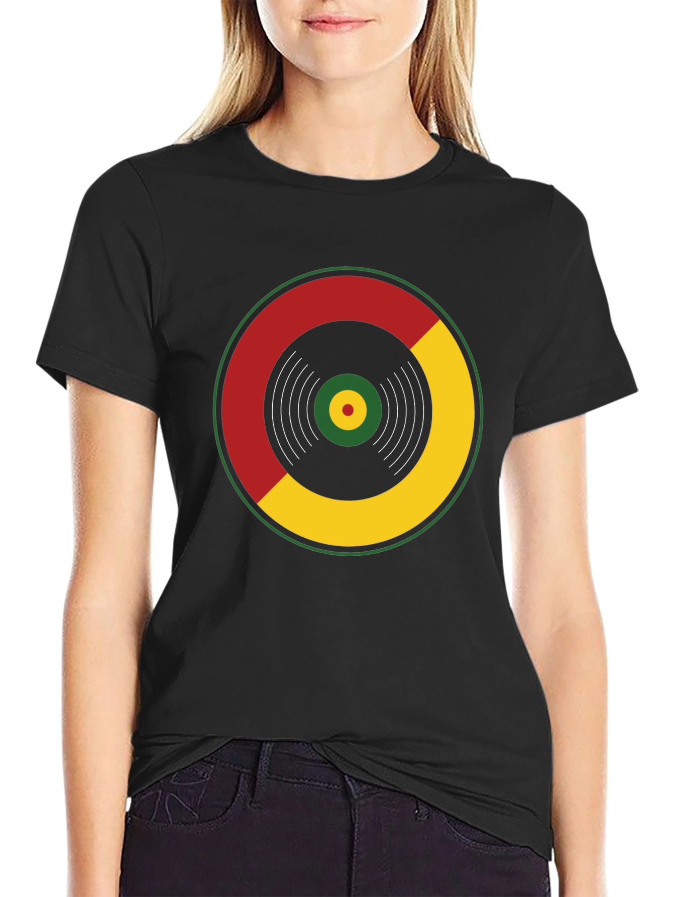 Rasta Vinyl Record Graphic T-Shirt