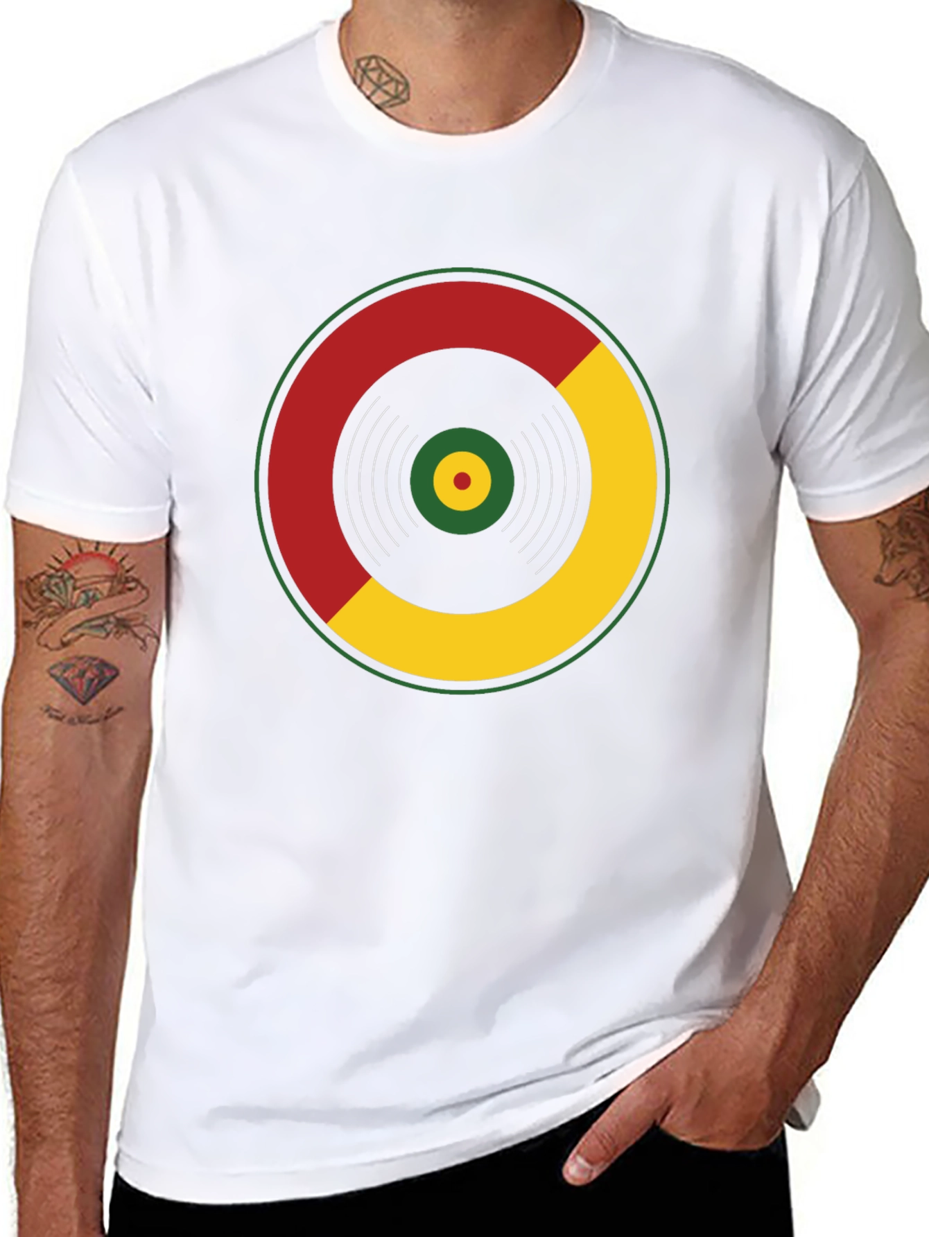 Rasta Vinyl Record Graphic T-Shirt