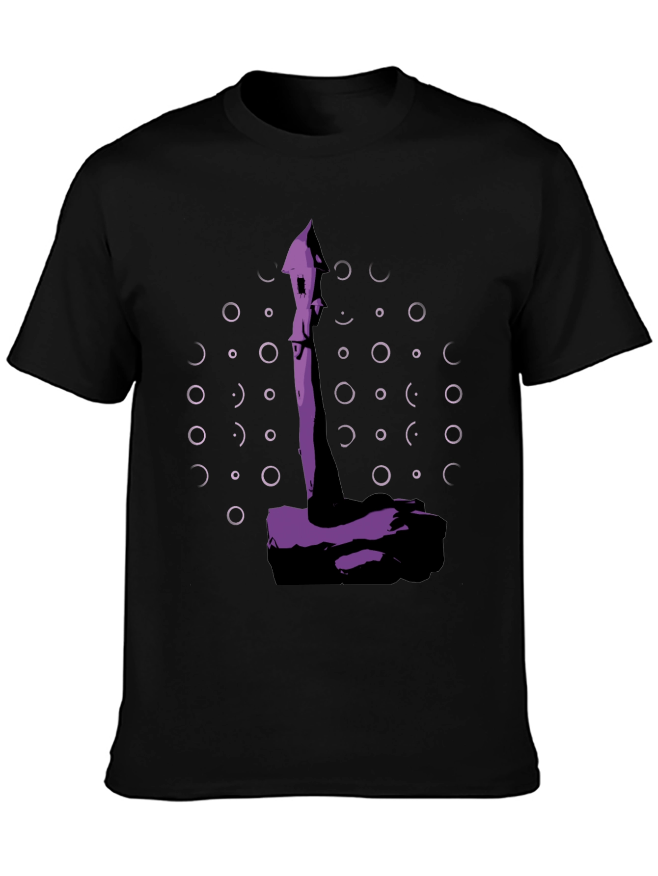 Abstract Purple Tower Graphic Tee