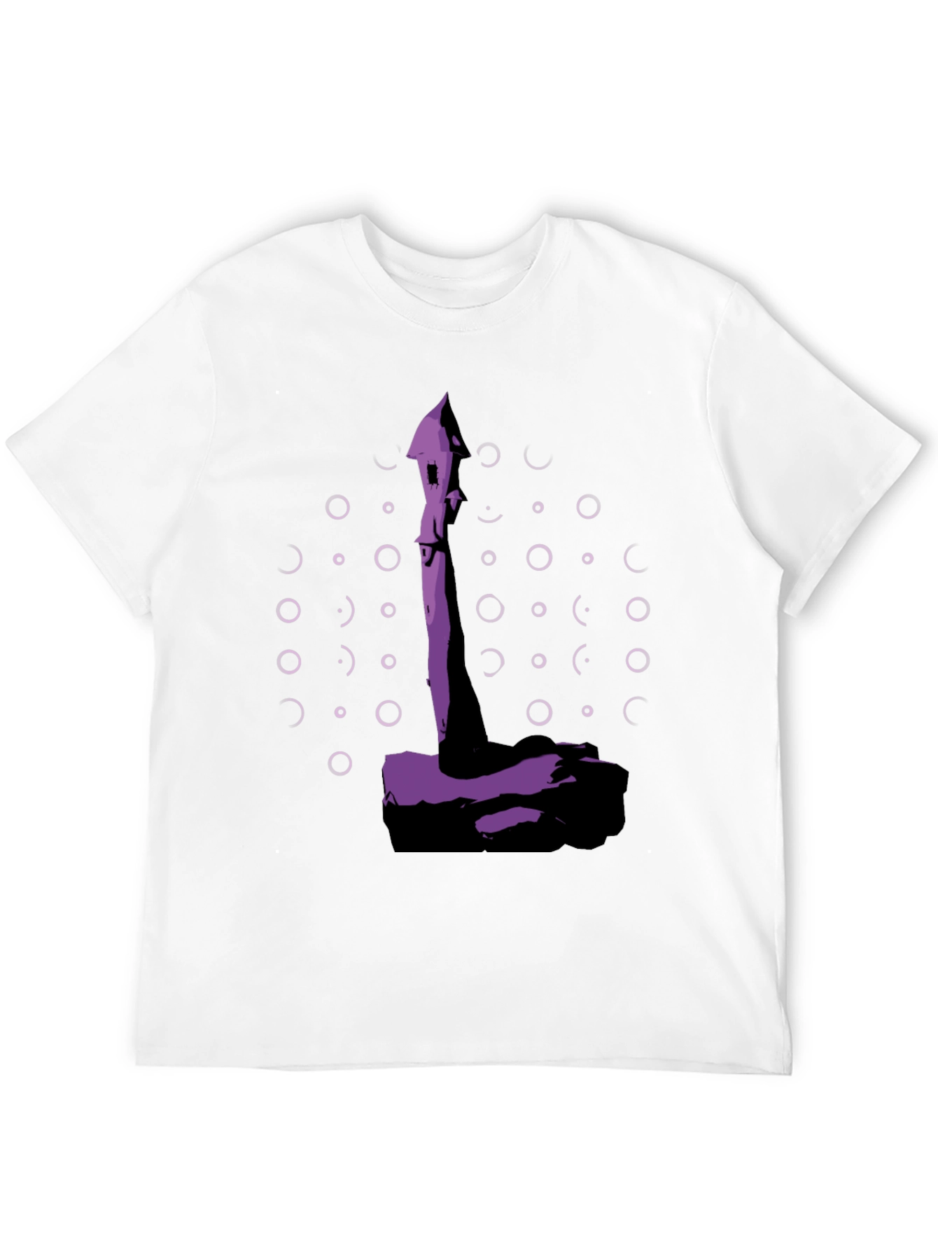 Abstract Purple Tower Graphic Tee