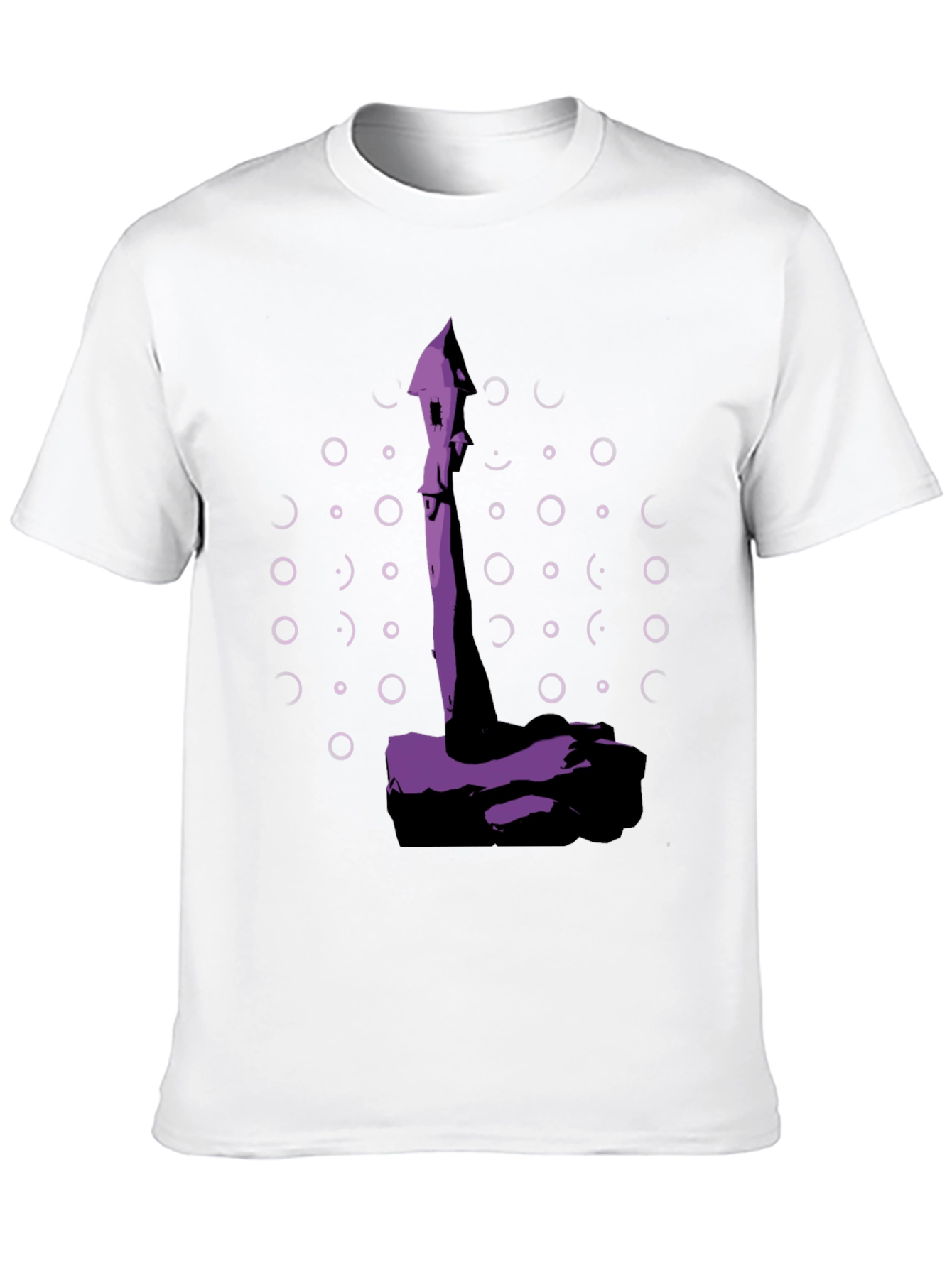 Abstract Purple Tower Graphic Tee