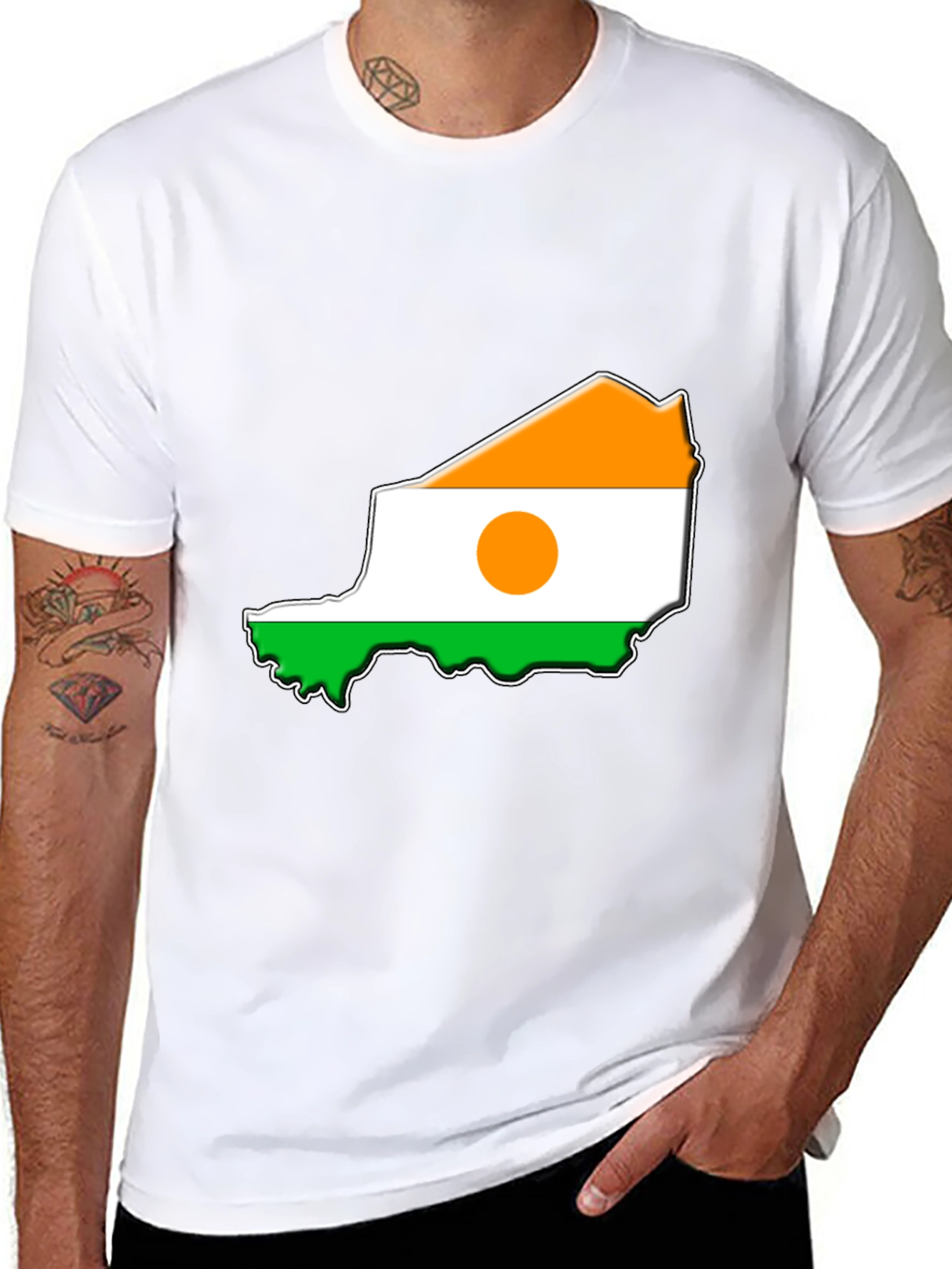 Niger Flag Map T-Shirt - Country Pride Tee