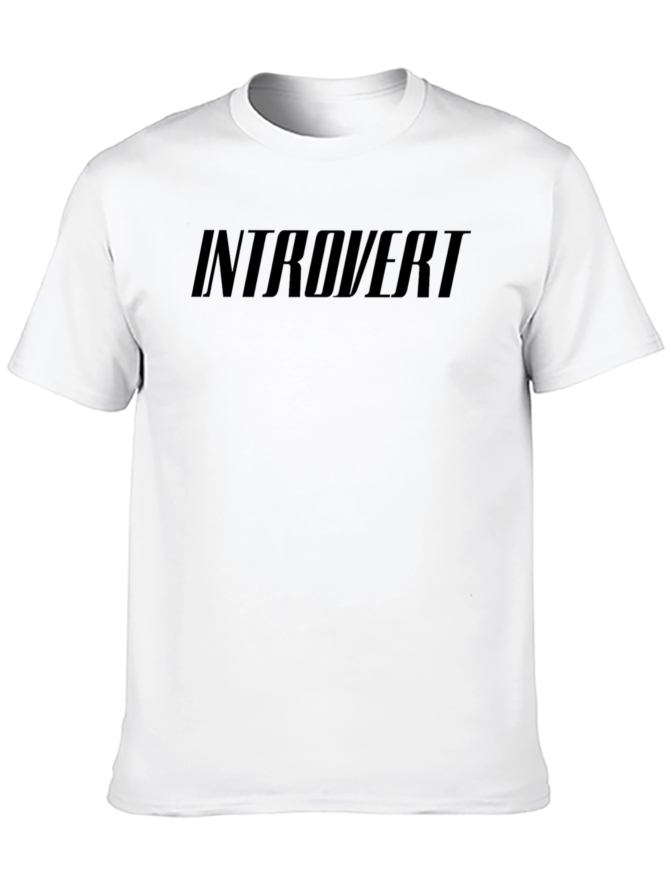Introvert Black Graphic T-Shirt