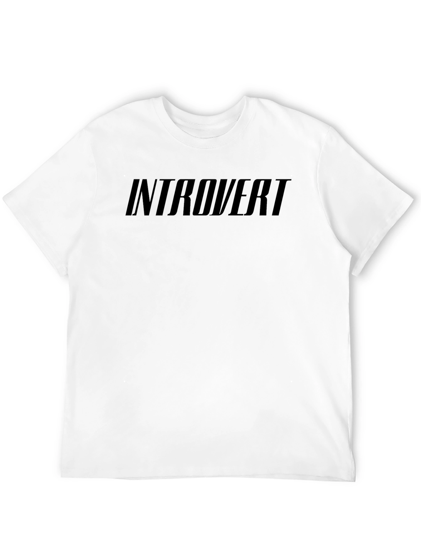 Introvert Black Graphic T-Shirt