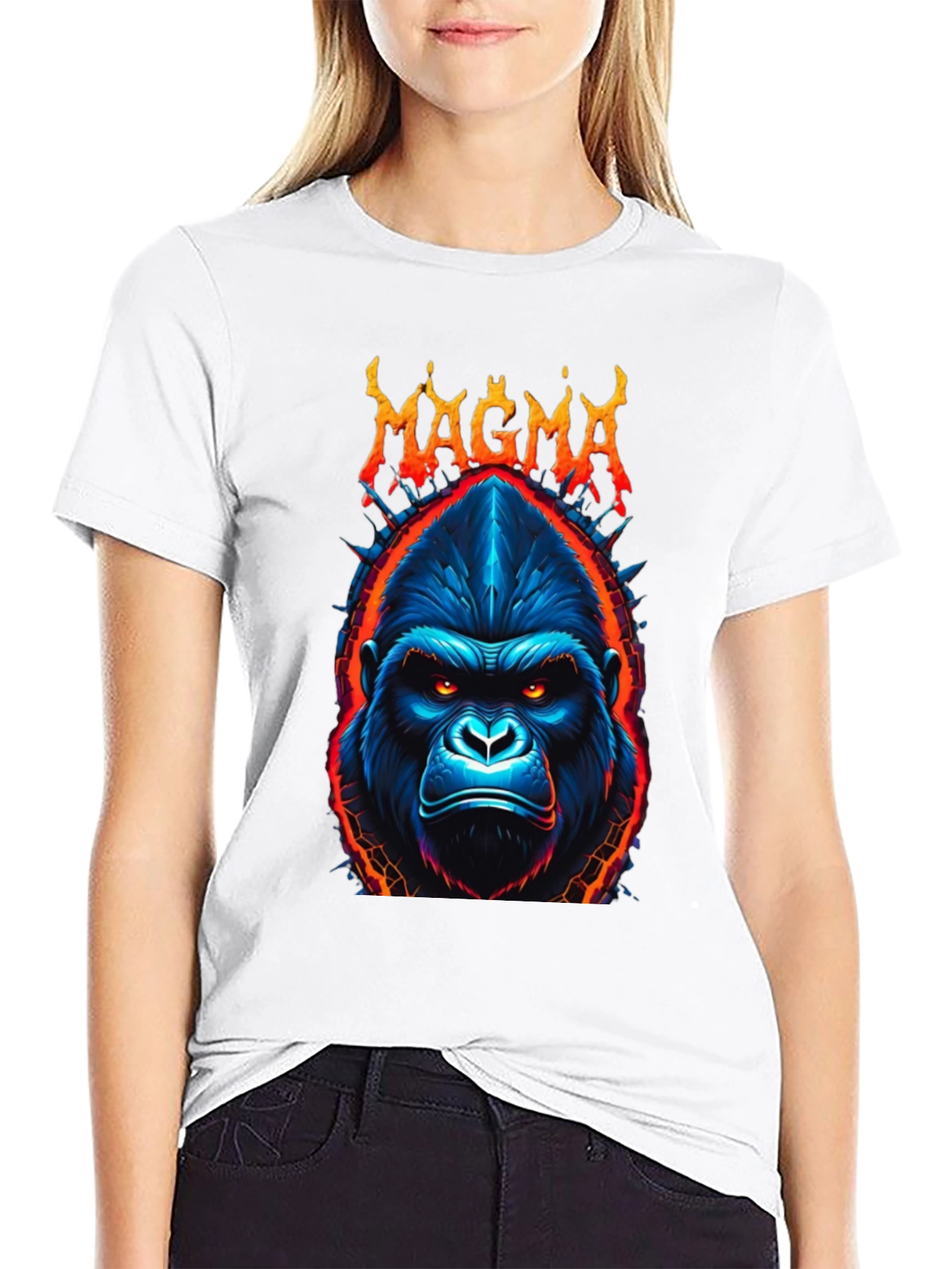 Magma Gorilla Graphic Tee - Bold Black T-Shirt