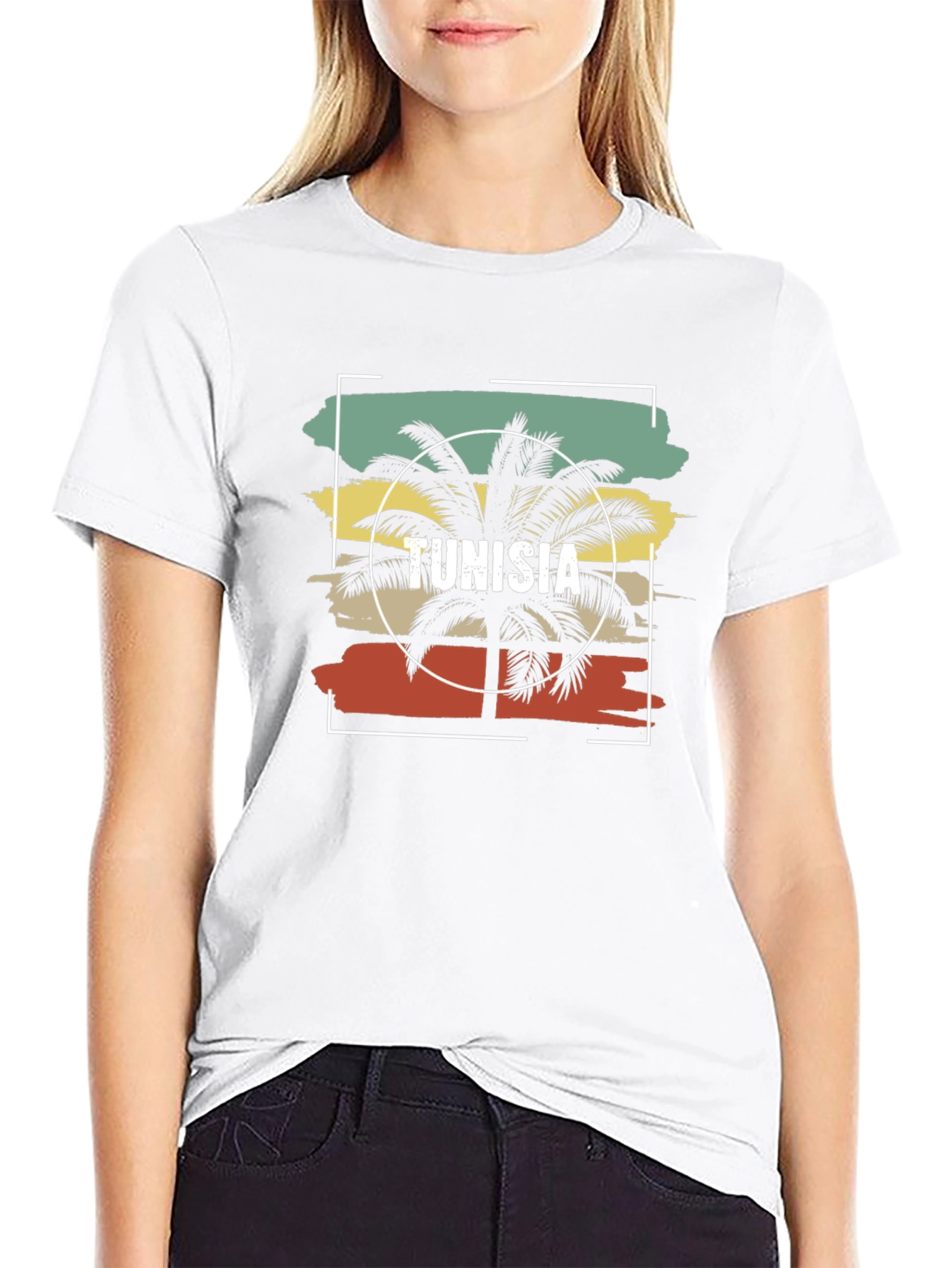 Tunisia Palm Tree Graphic T-Shirt