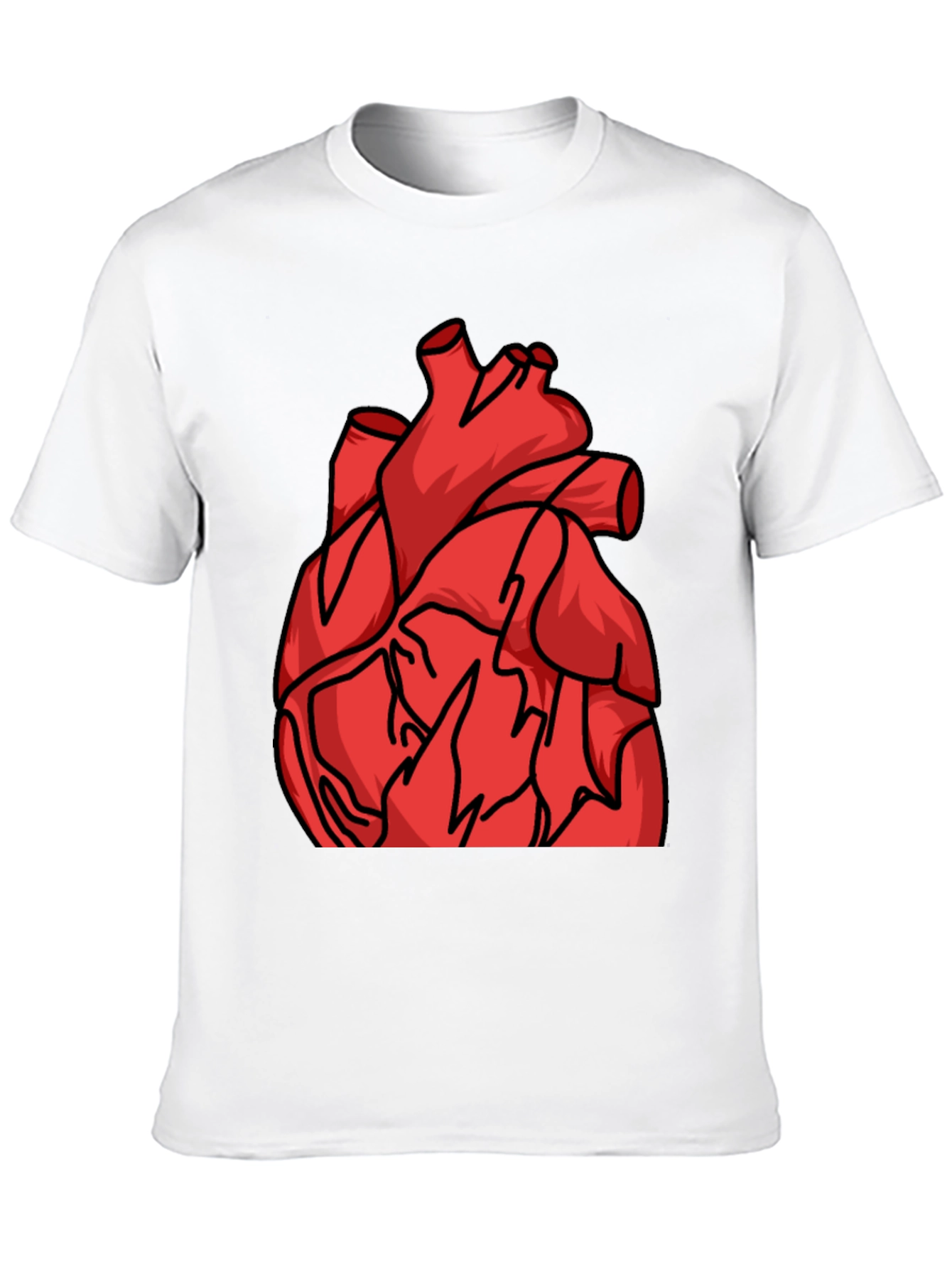 Anatomical Heart Graphic Tee - Bold Statement Shirt