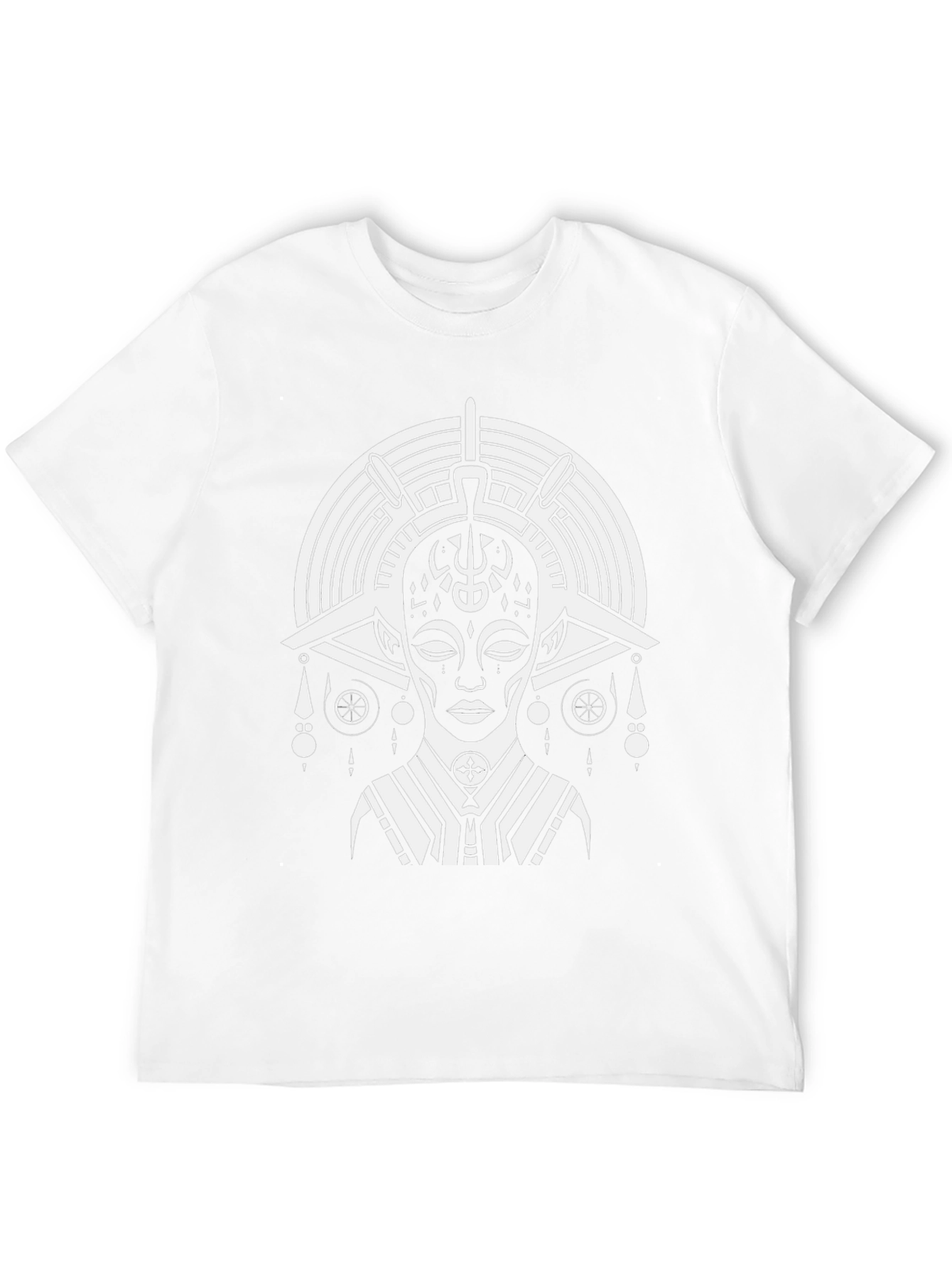 Abstract Tribal Print Black T-Shirt