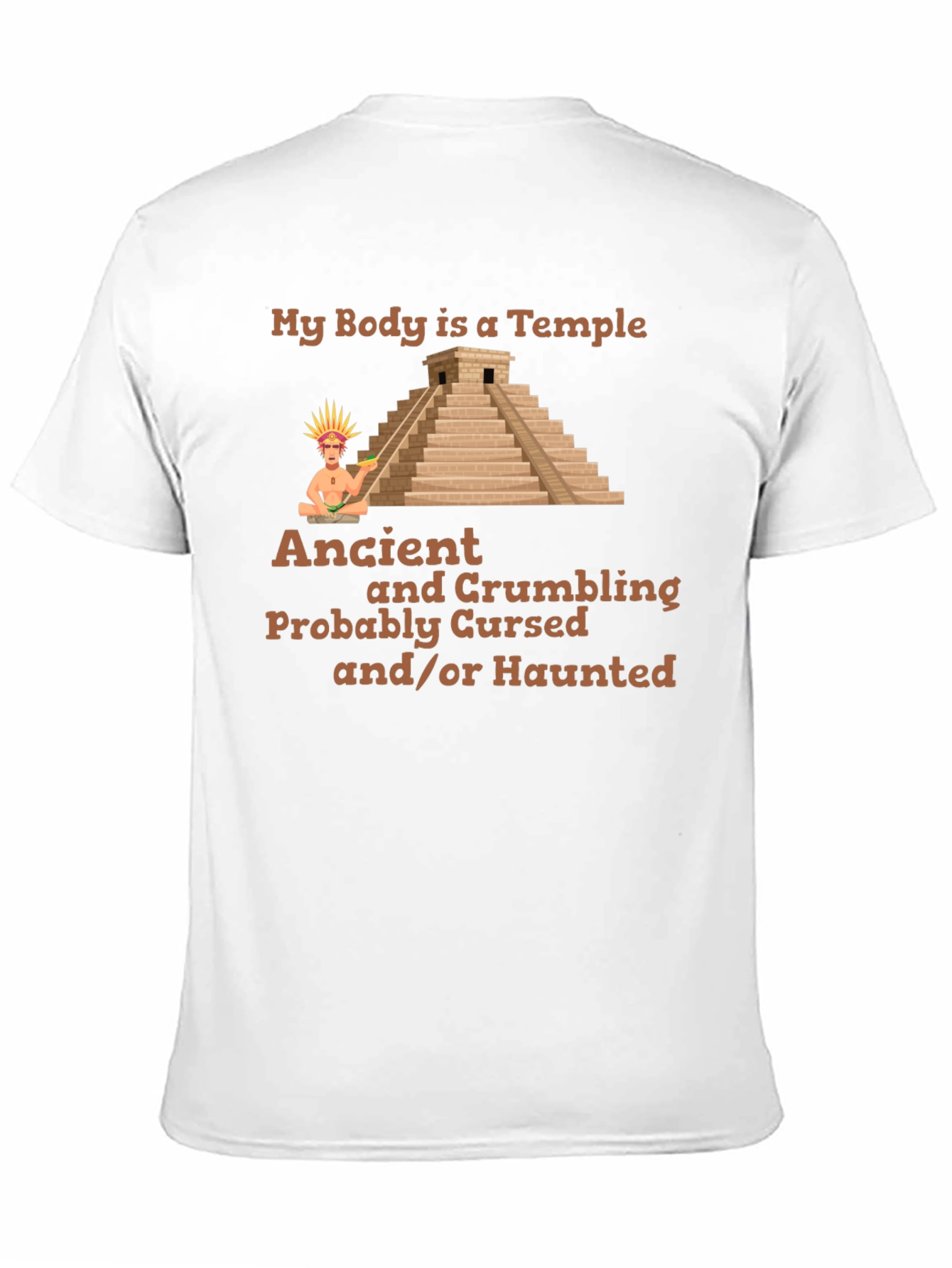 Ancient Temple Humor Graphic T-Shirt