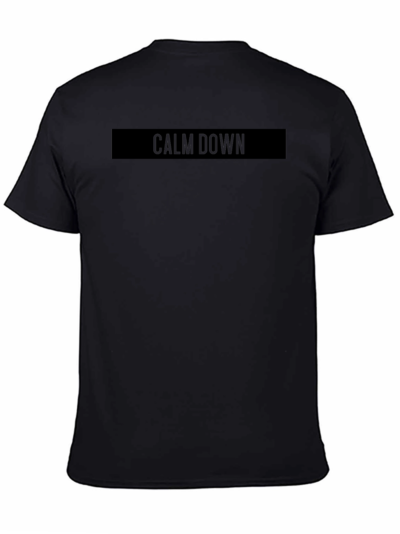 Calm Down Black T-Shirt - Mens Relaxed Fit