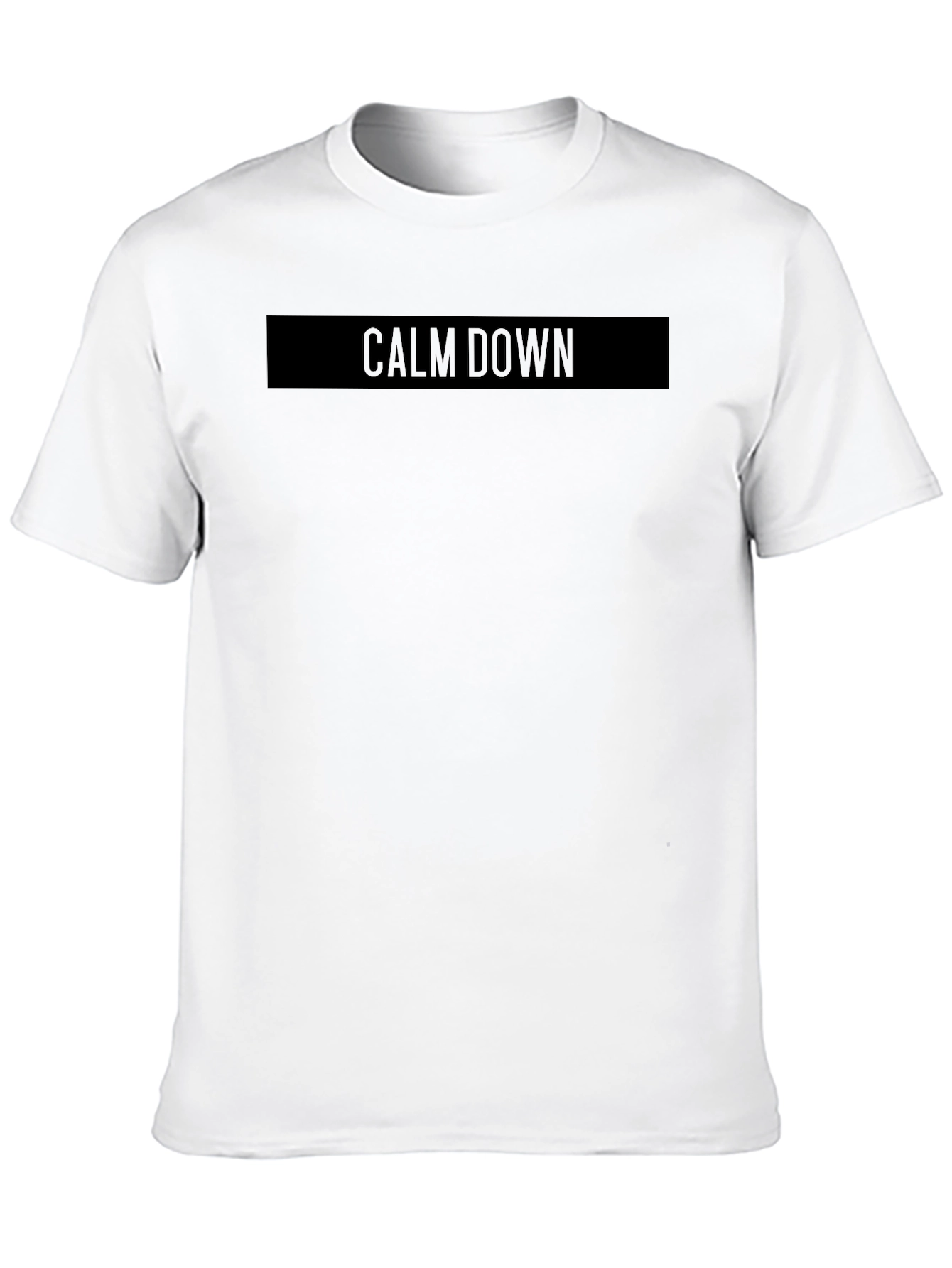 Calm Down Black T-Shirt - Mens Relaxed Fit