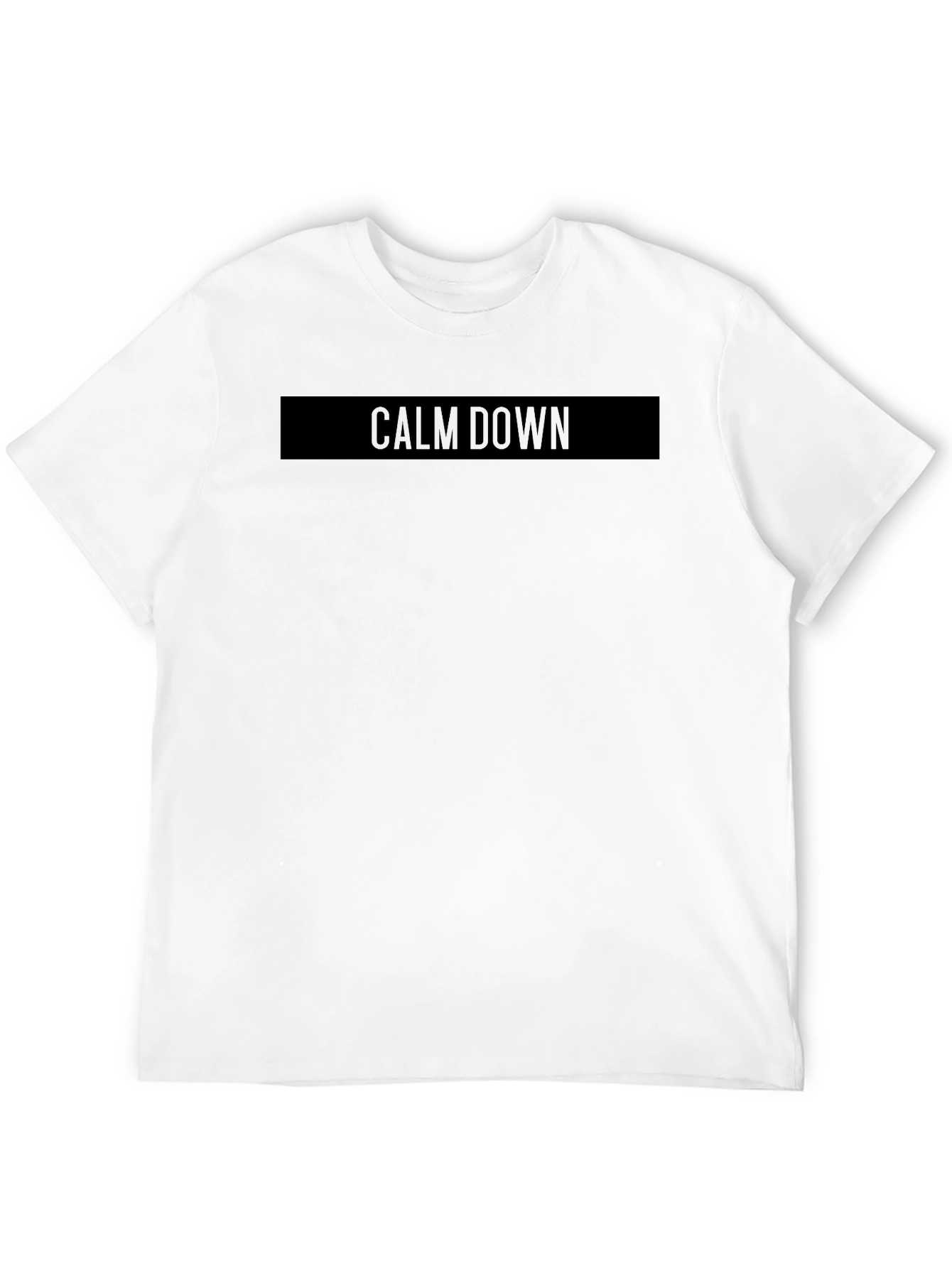 Calm Down Black T-Shirt - Mens Relaxed Fit