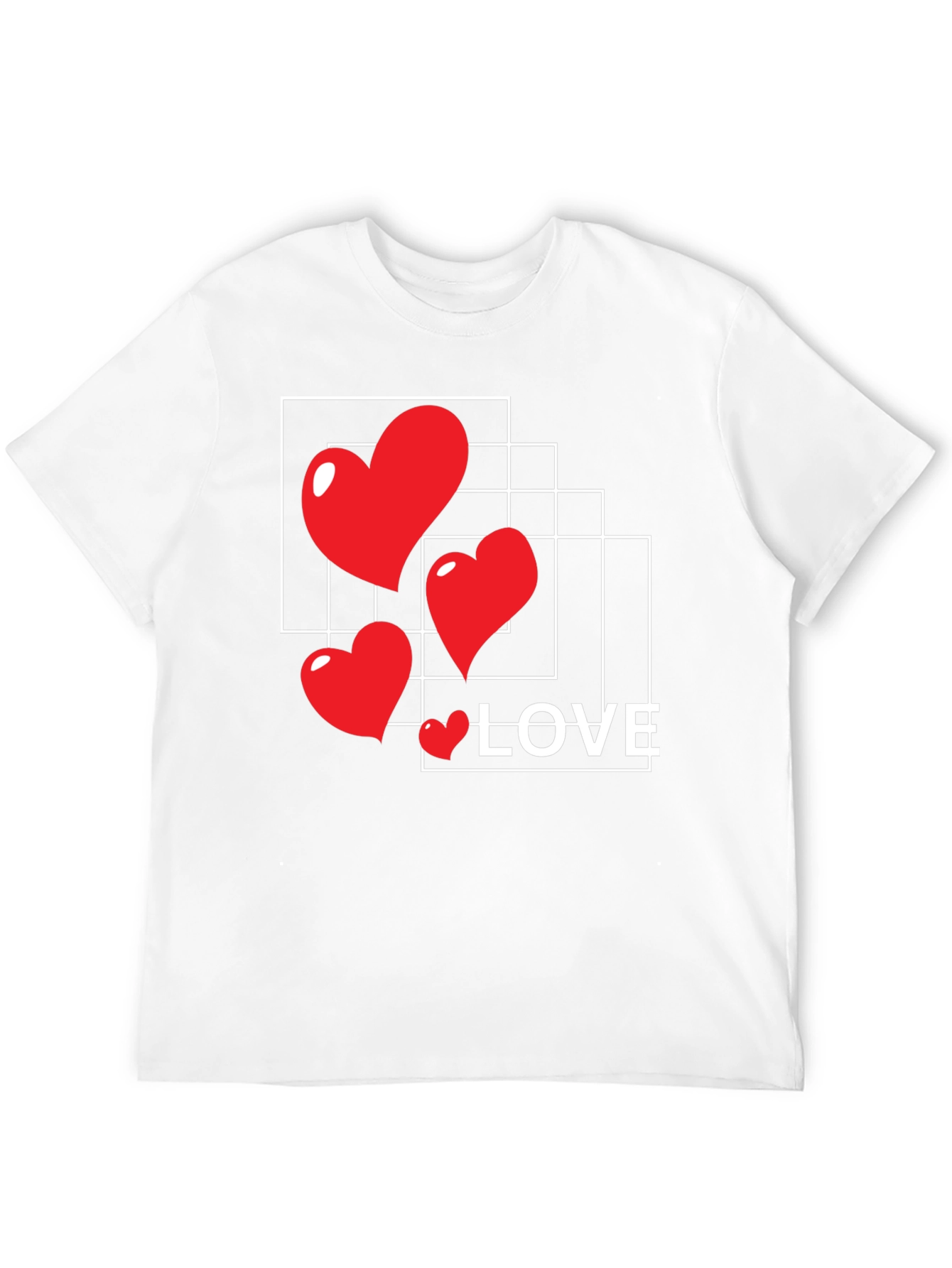 Heart Love Graphic T-Shirt - Stylish Black Tee