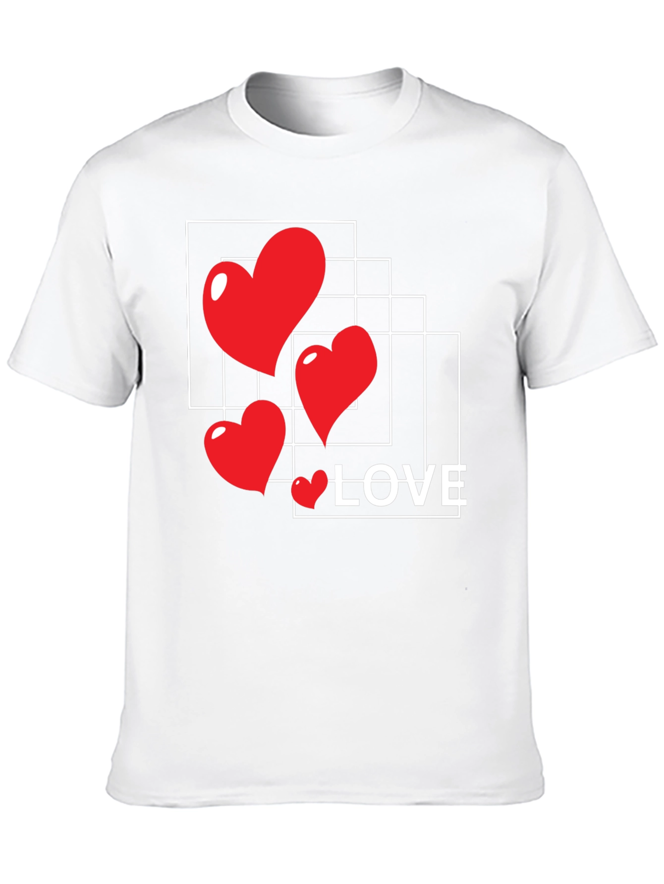 Heart Love Graphic T-Shirt - Stylish Black Tee