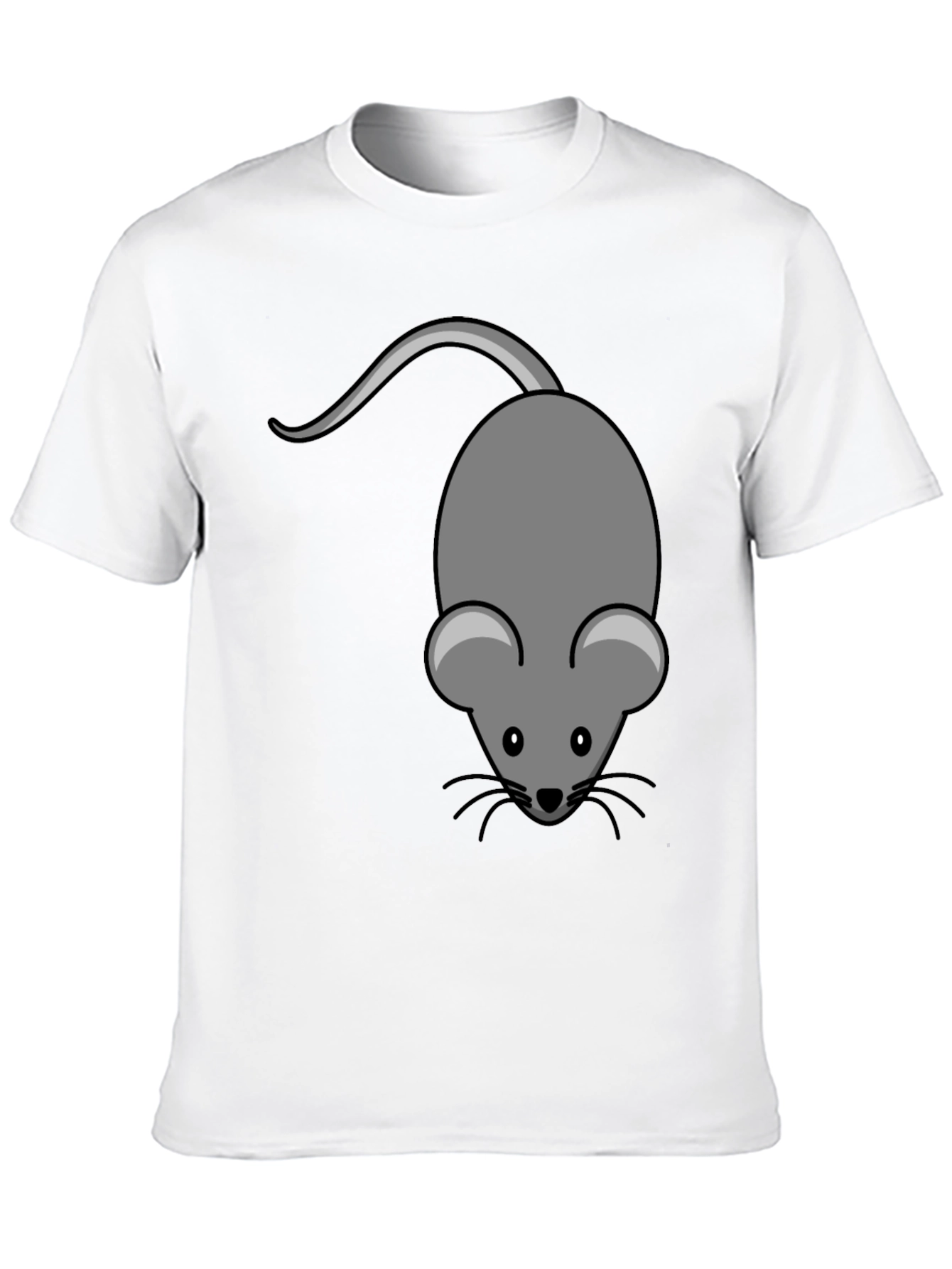 Cute Mouse Graphic Tee - Unisex Black T-Shirt