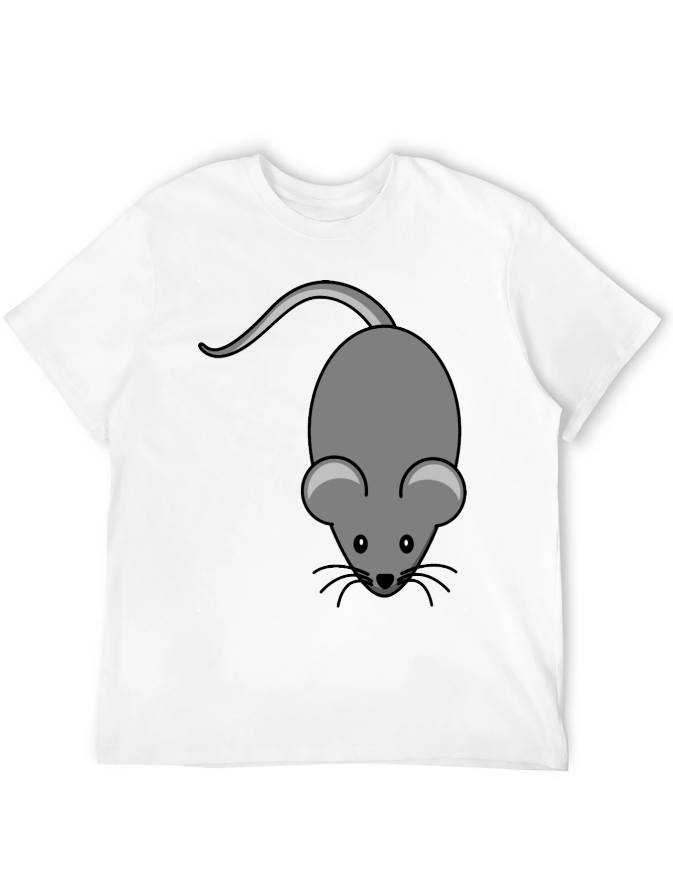 Cute Mouse Graphic Tee - Unisex Black T-Shirt