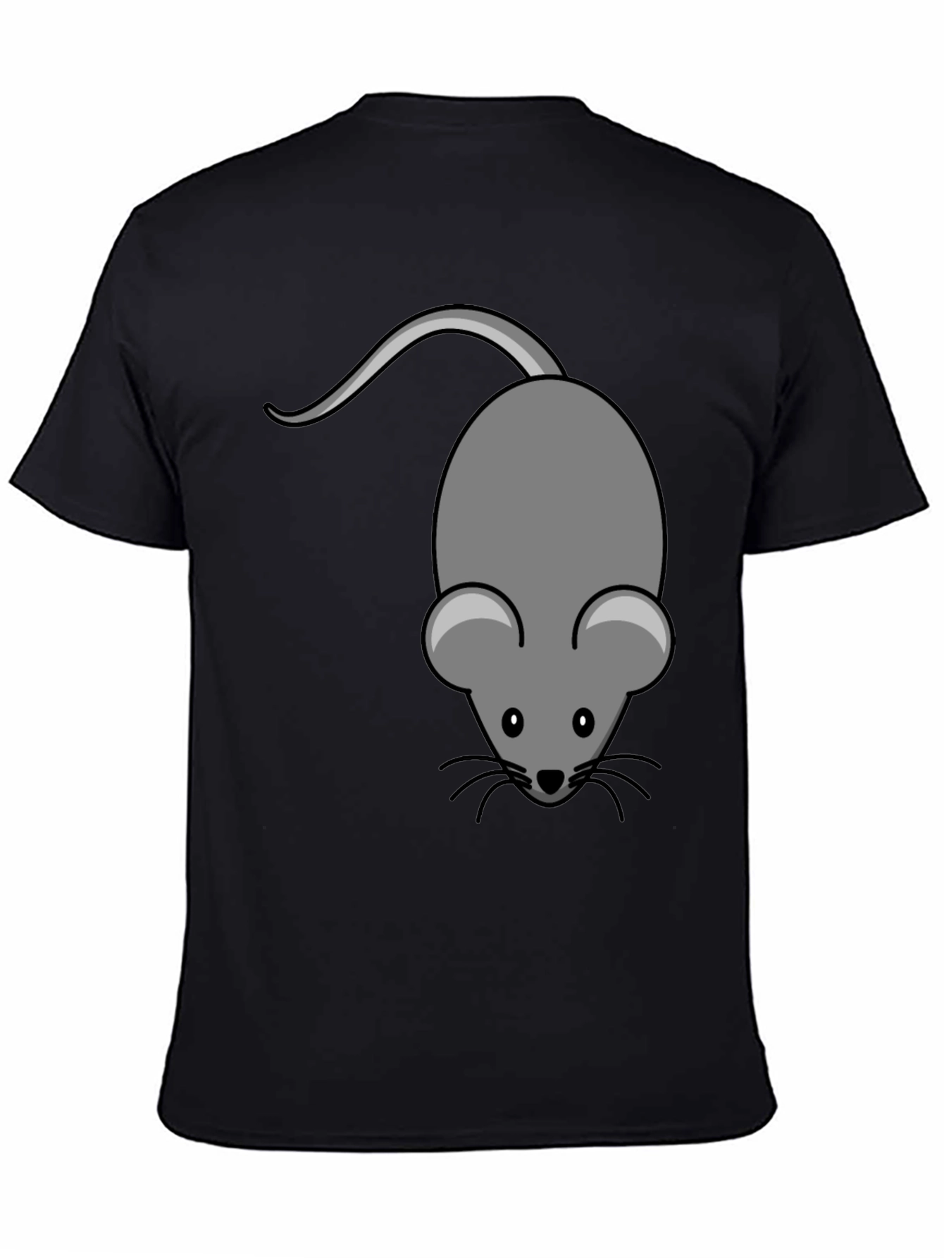Cute Mouse Graphic Tee - Unisex Black T-Shirt