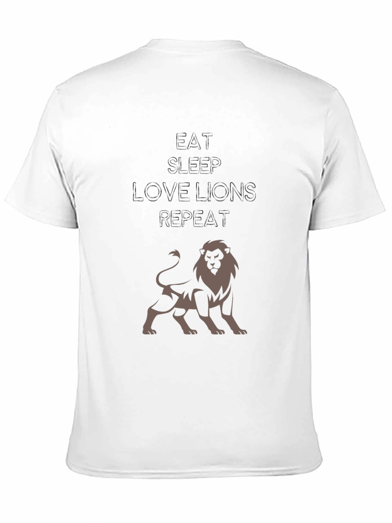 Eat Sleep Love Lions Repeat Black T-Shirt