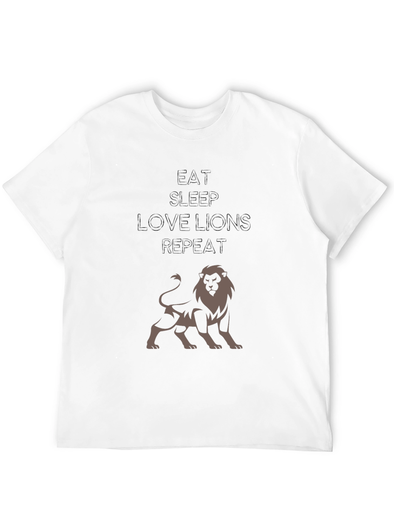 Eat Sleep Love Lions Repeat Black T-Shirt