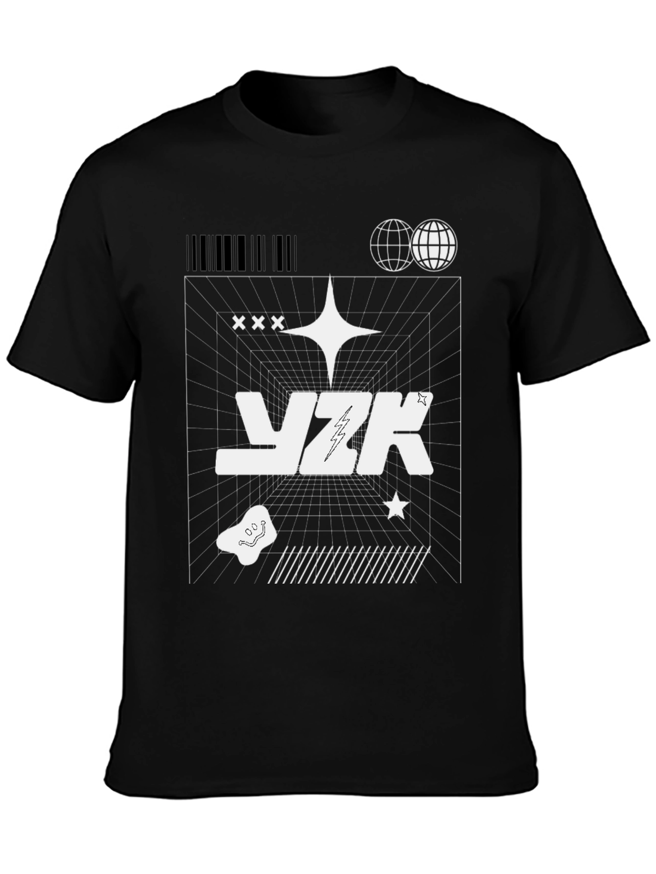 Trendy Black Graphic Print T-Shirt
