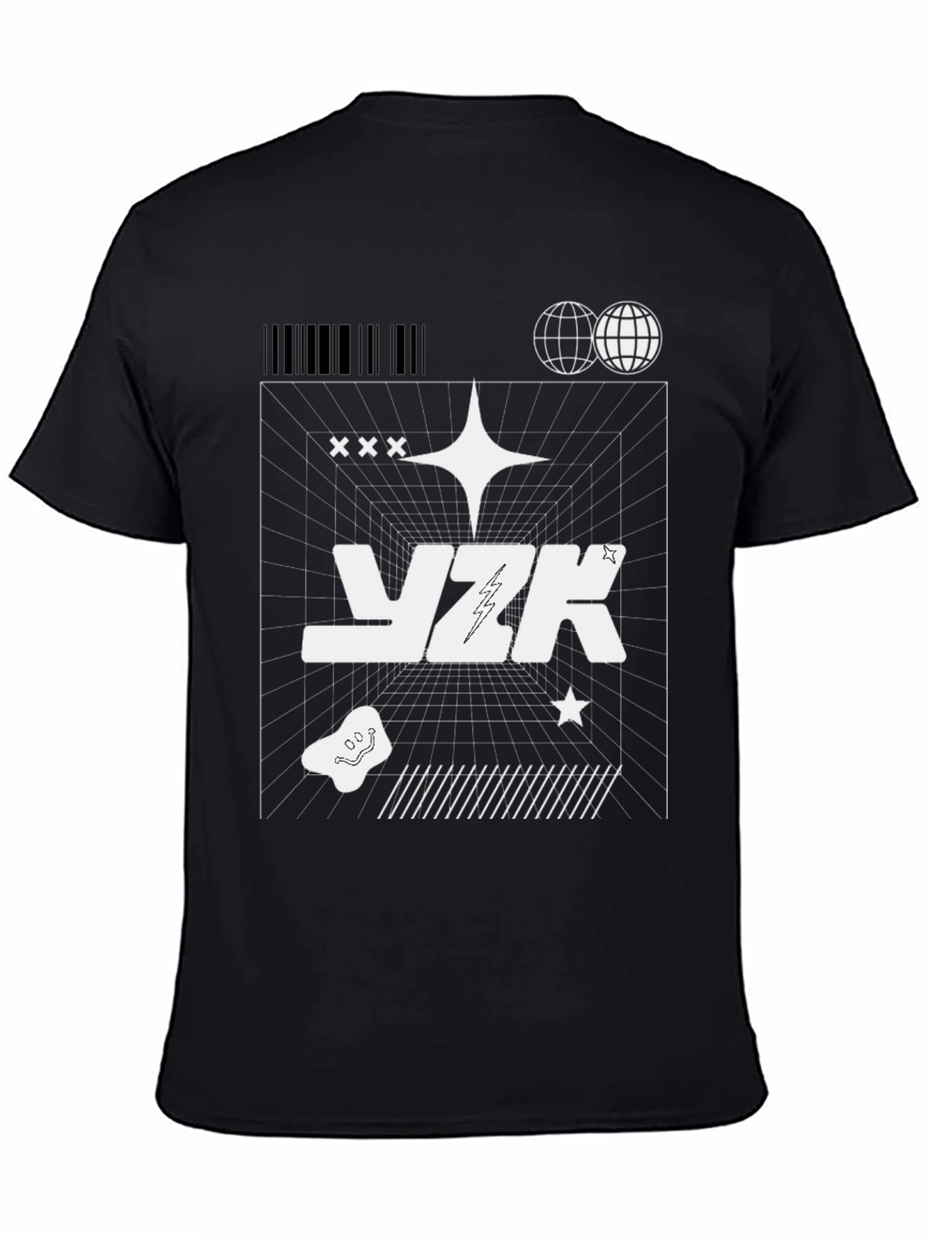 Trendy Black Graphic Print T-Shirt