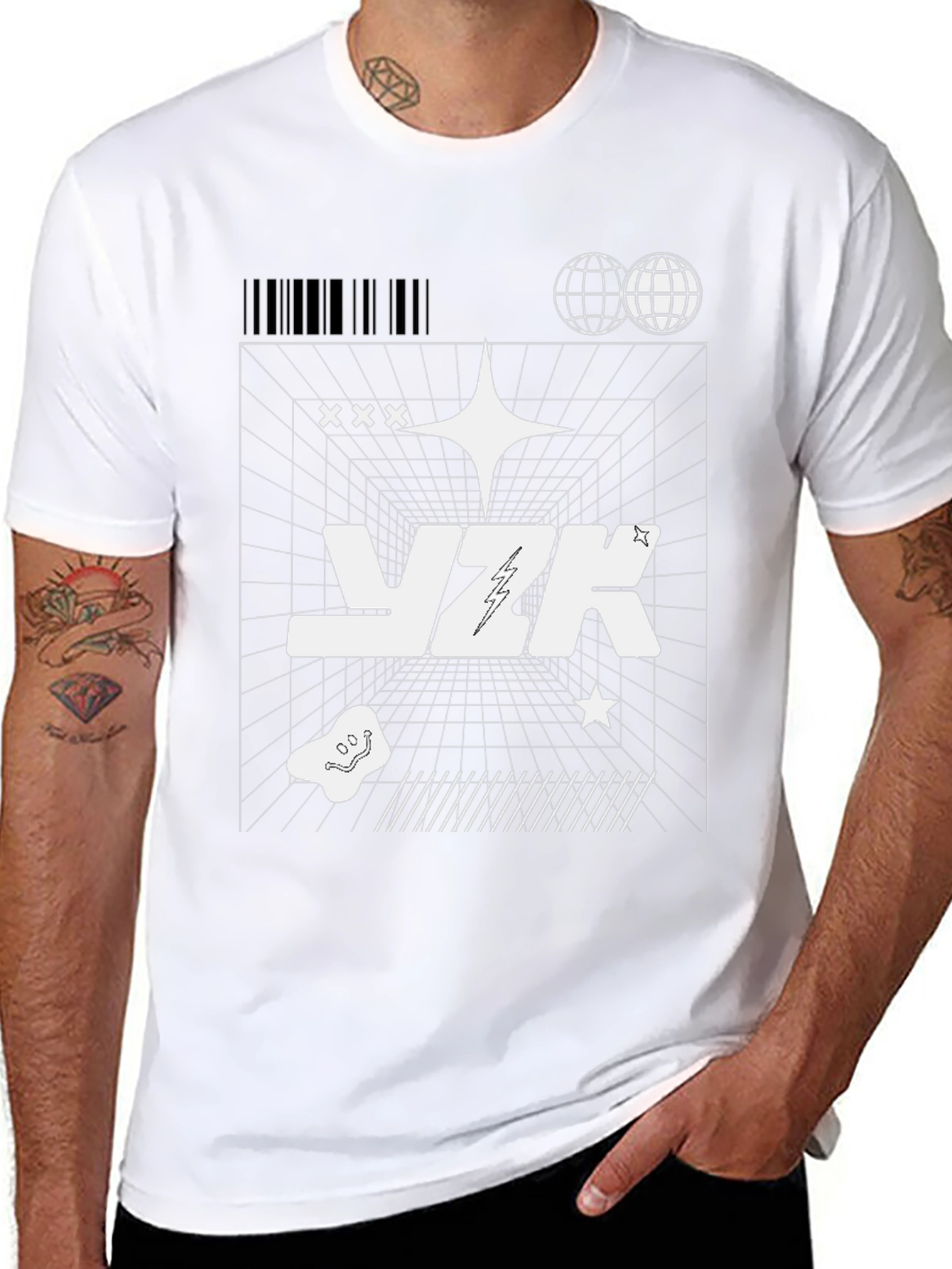 Trendy Black Graphic Print T-Shirt