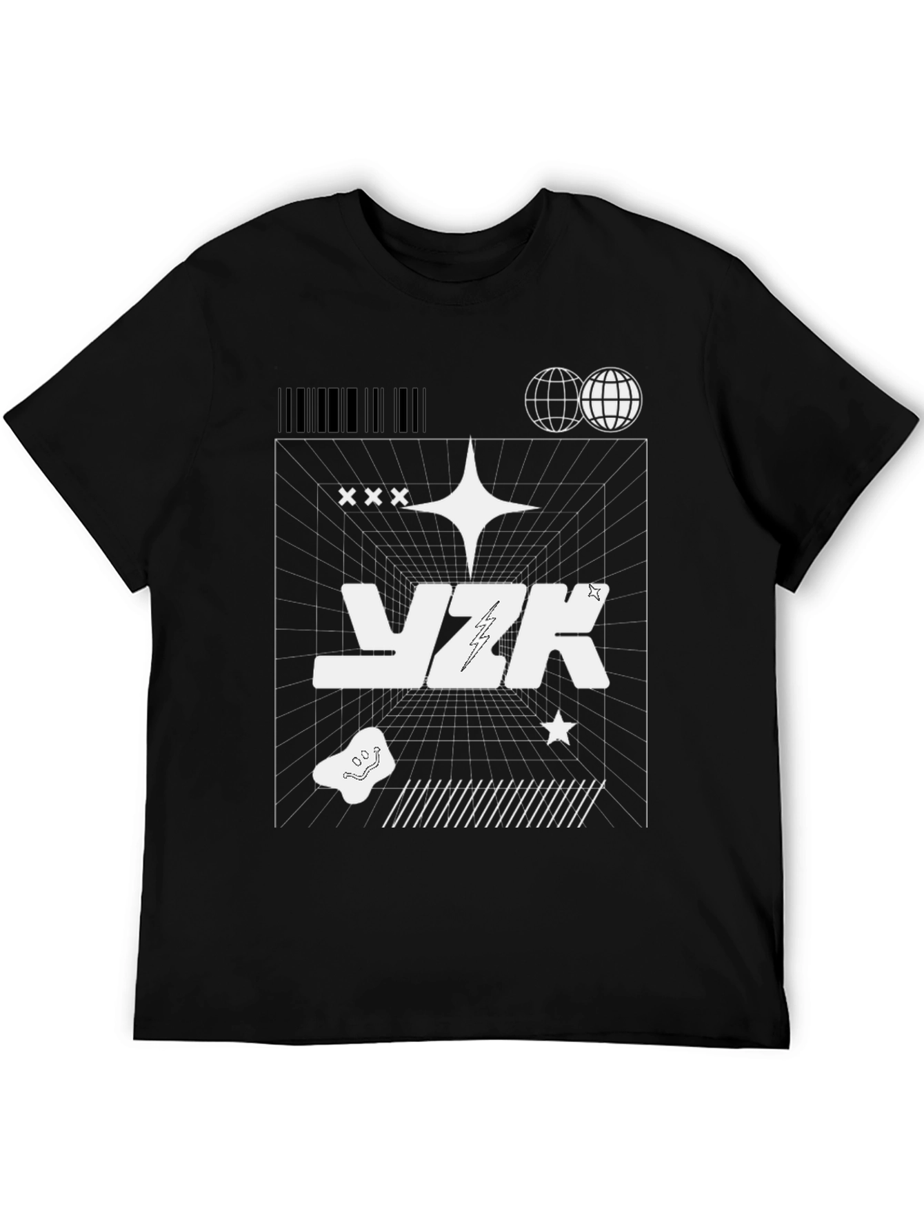 Trendy Black Graphic Print T-Shirt