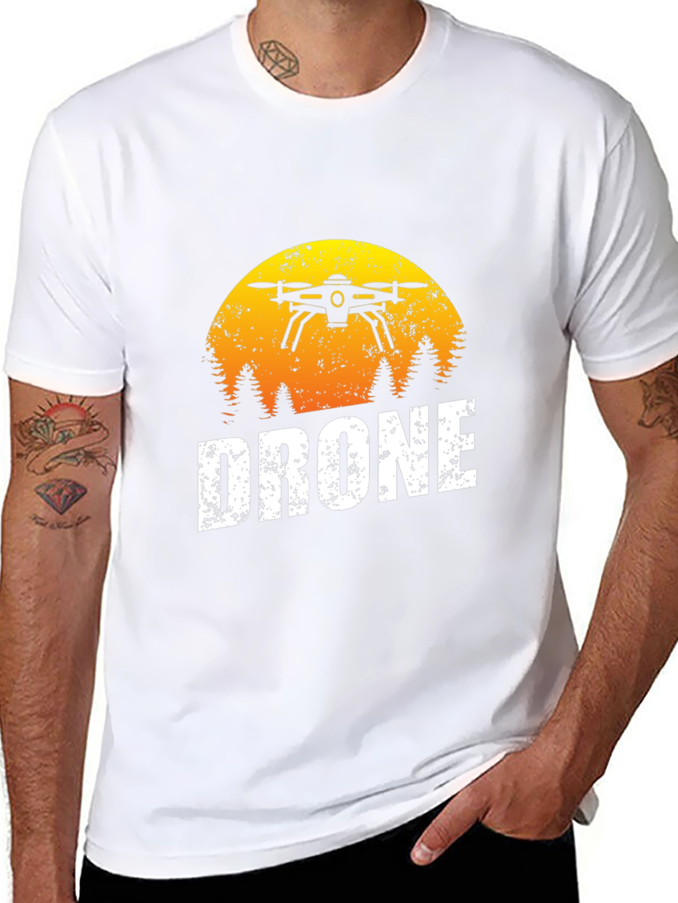 Drone T-Shirt - Sunset Graphic Tee