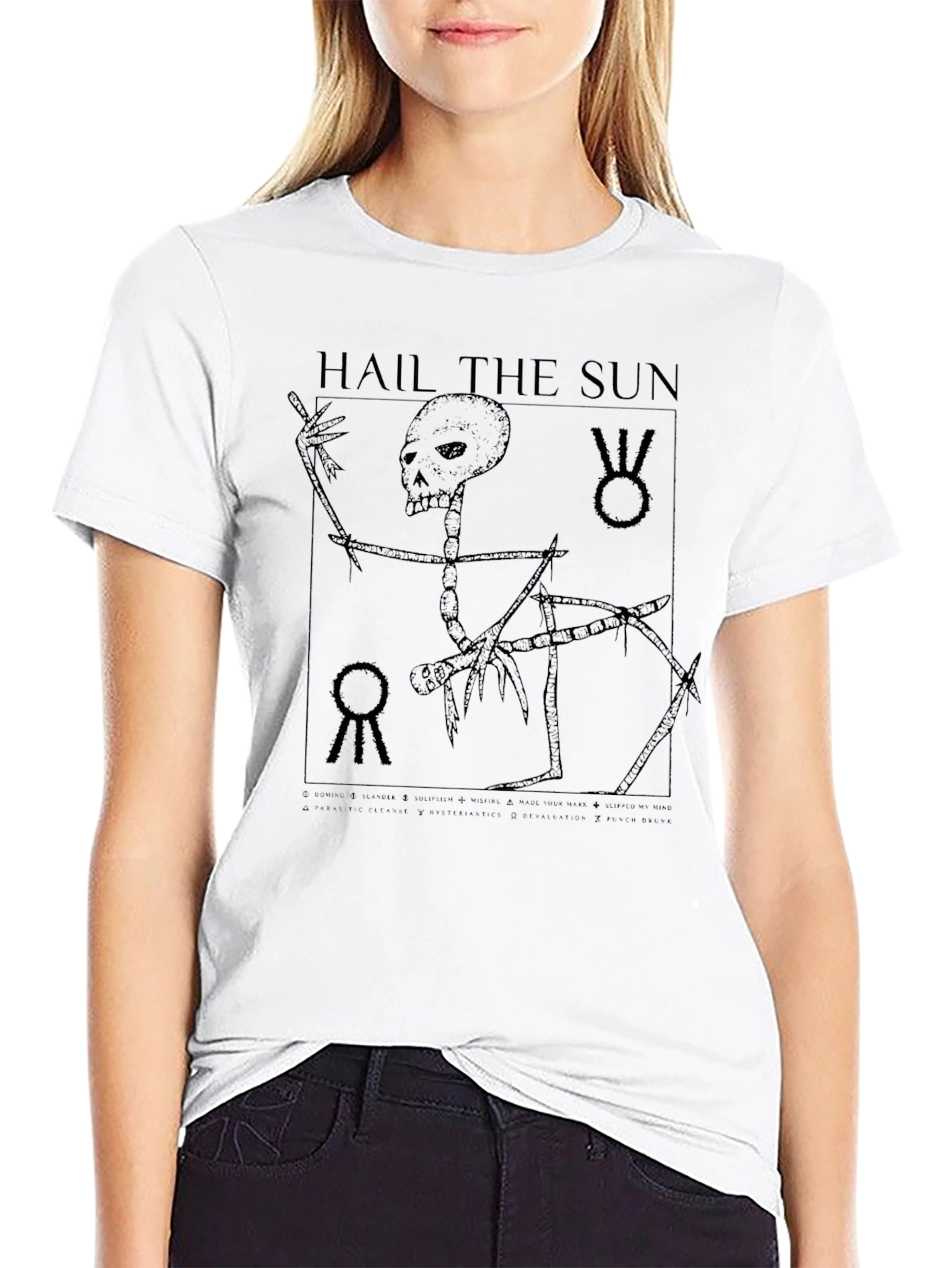 Hail the Sun Skeleton Graphic T-Shirt - Black