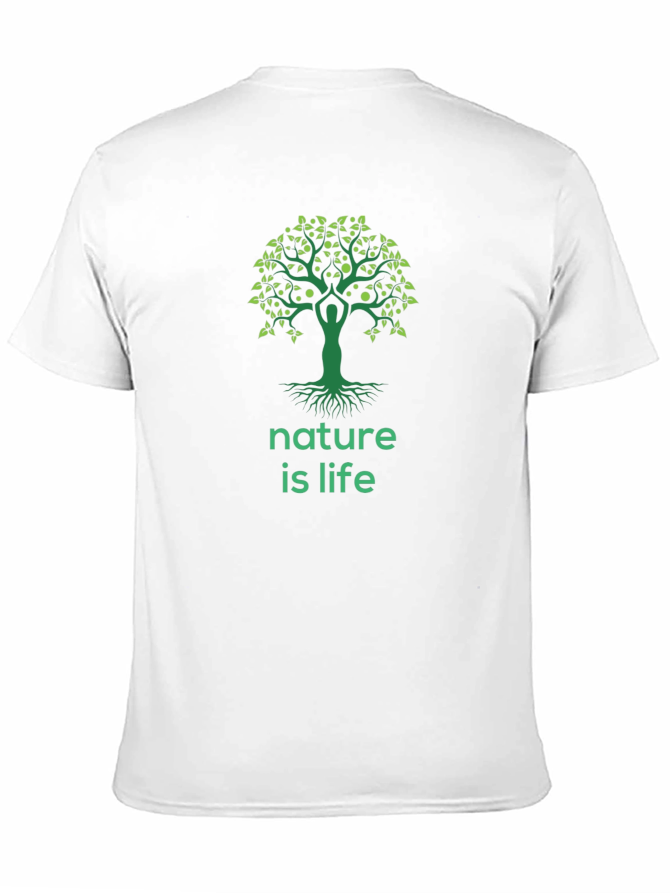 Nature is Life Graphic Tee - Black Cotton Blend