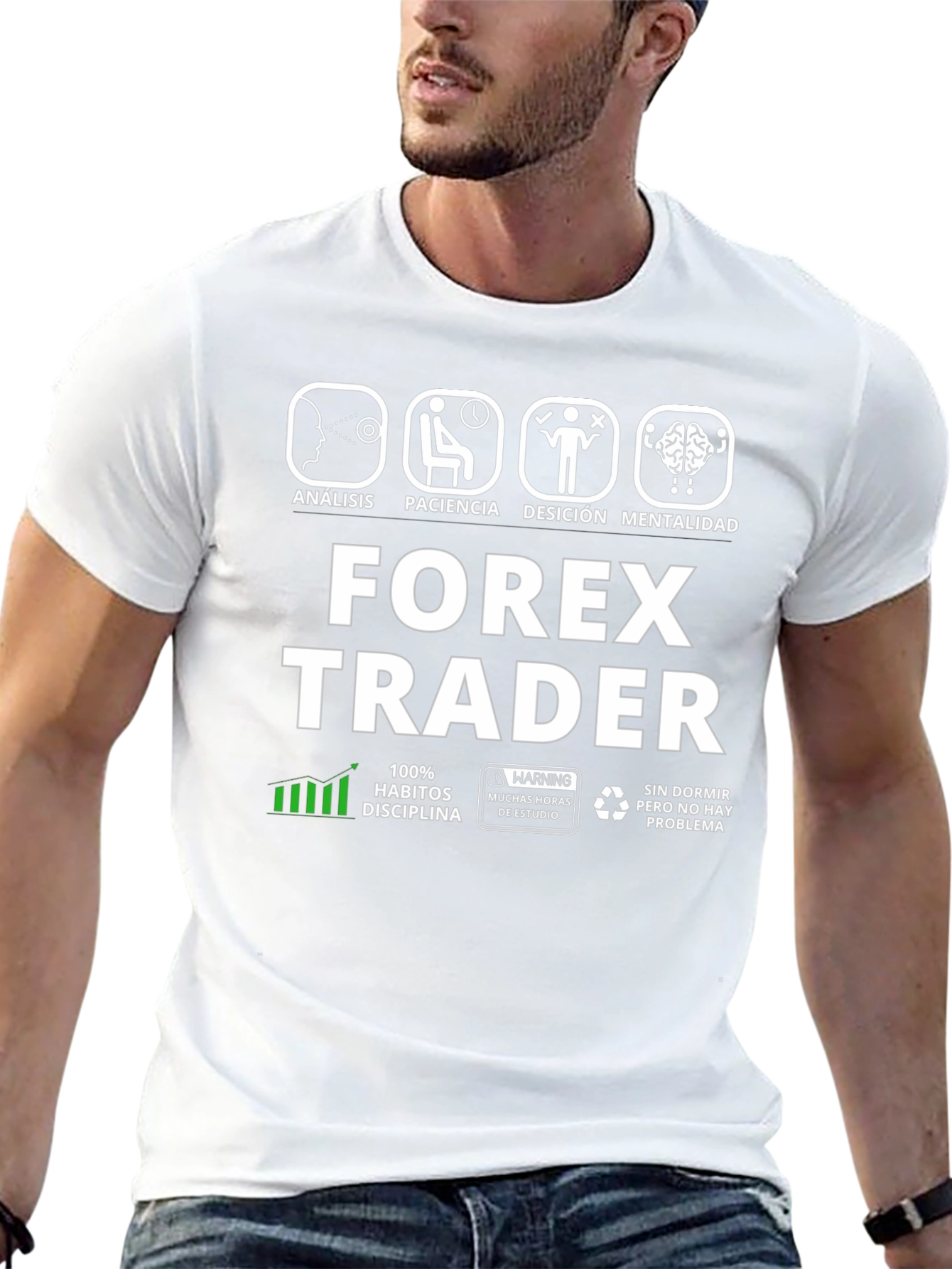 Forex Trader T-Shirt - Analysis Patience Decision Mentality