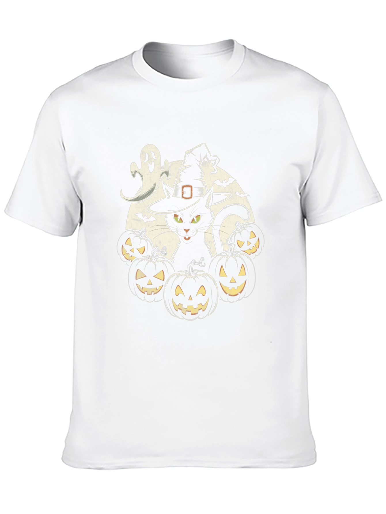 Halloween Cat & Pumpkins T-Shirt