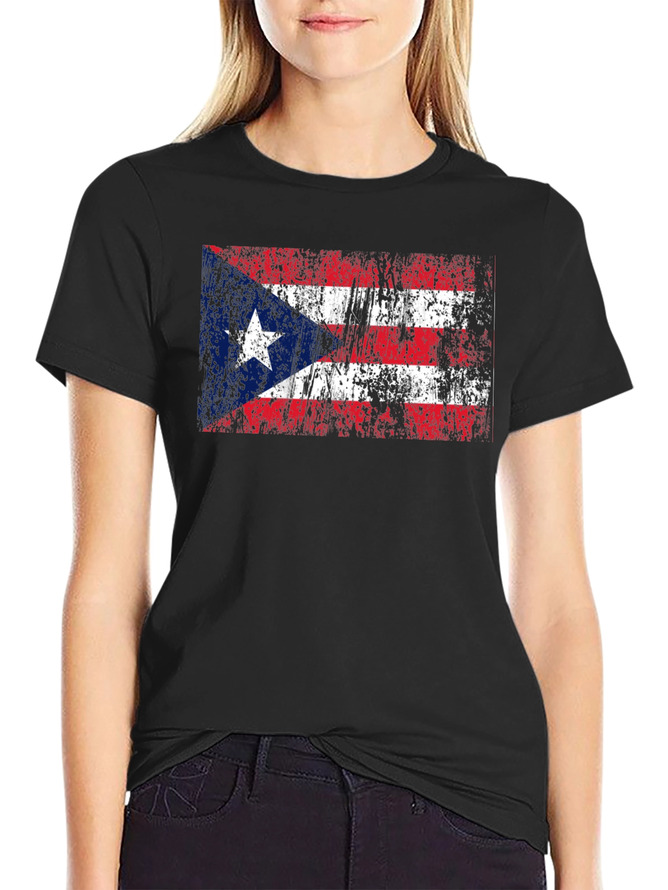 Puerto Rico Flag Distressed T-Shirt