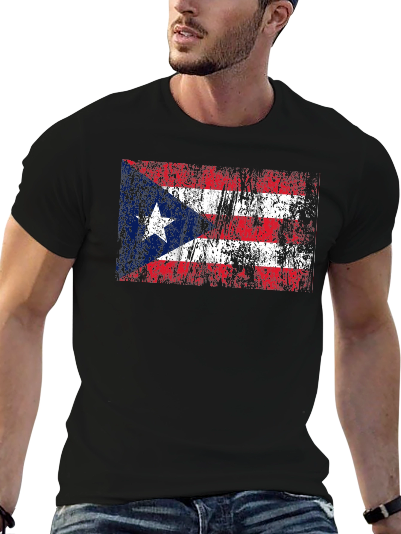 Puerto Rico Flag Distressed T-Shirt