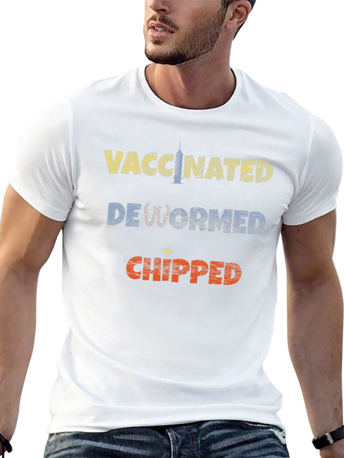 Vaccinated Dewormed Chipped Tee