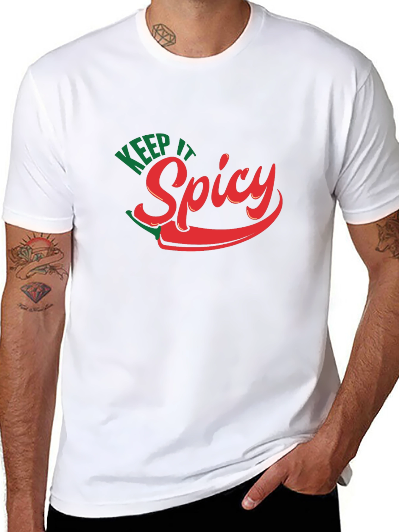 Keep It Spicy Graphic Tee - Chili Pepper Design