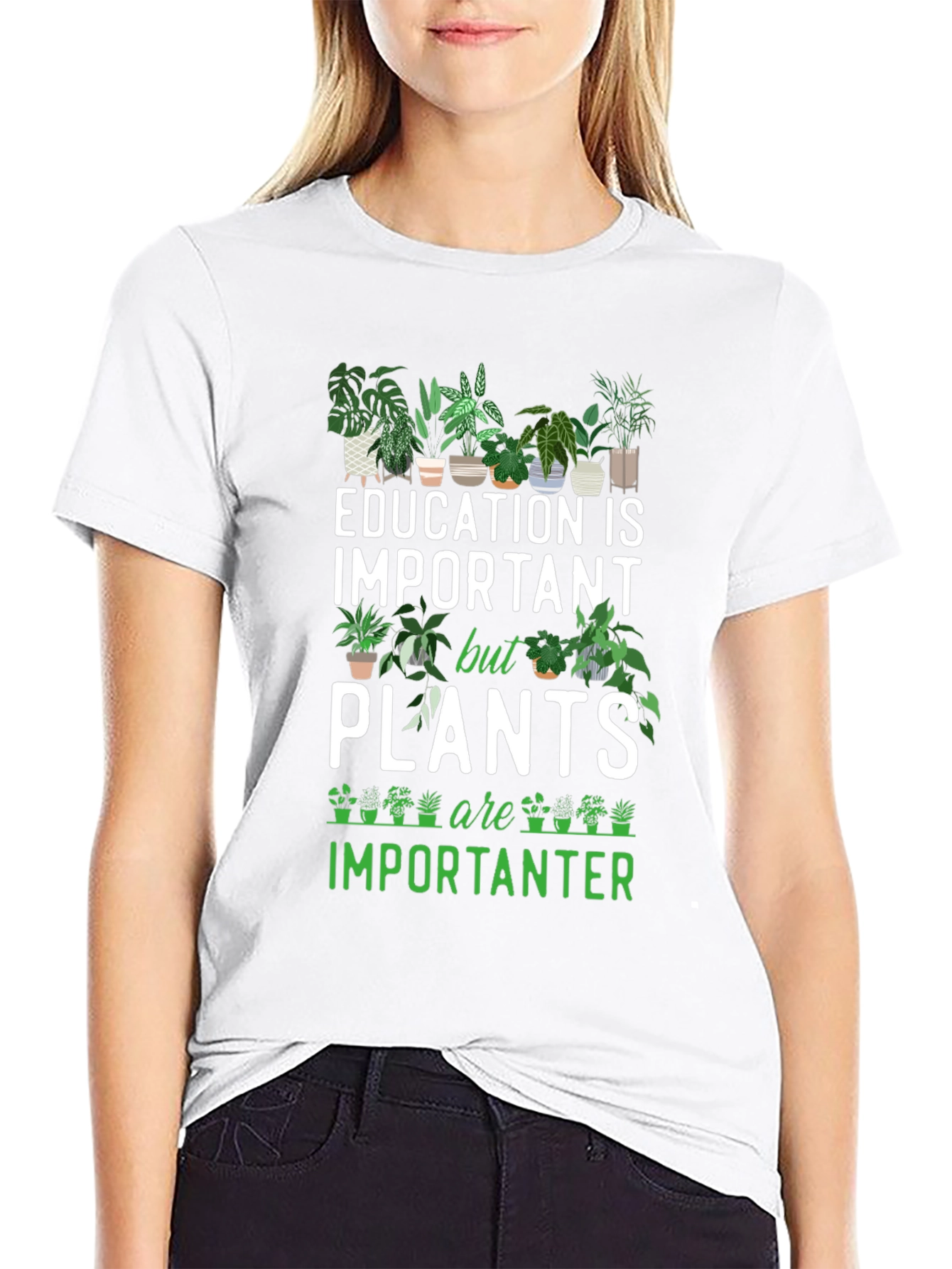 Plant Lover T-Shirt - Education vs Plants