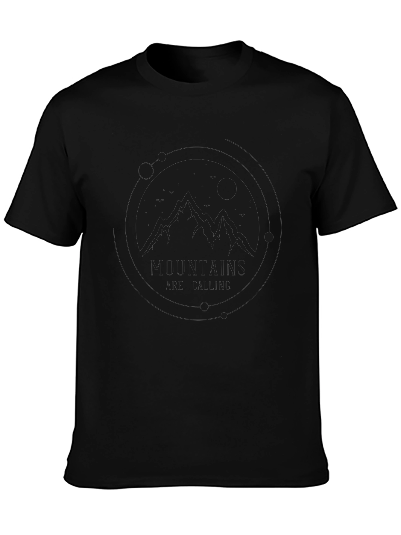 Mountains All Over Me Black Graphic Tee
