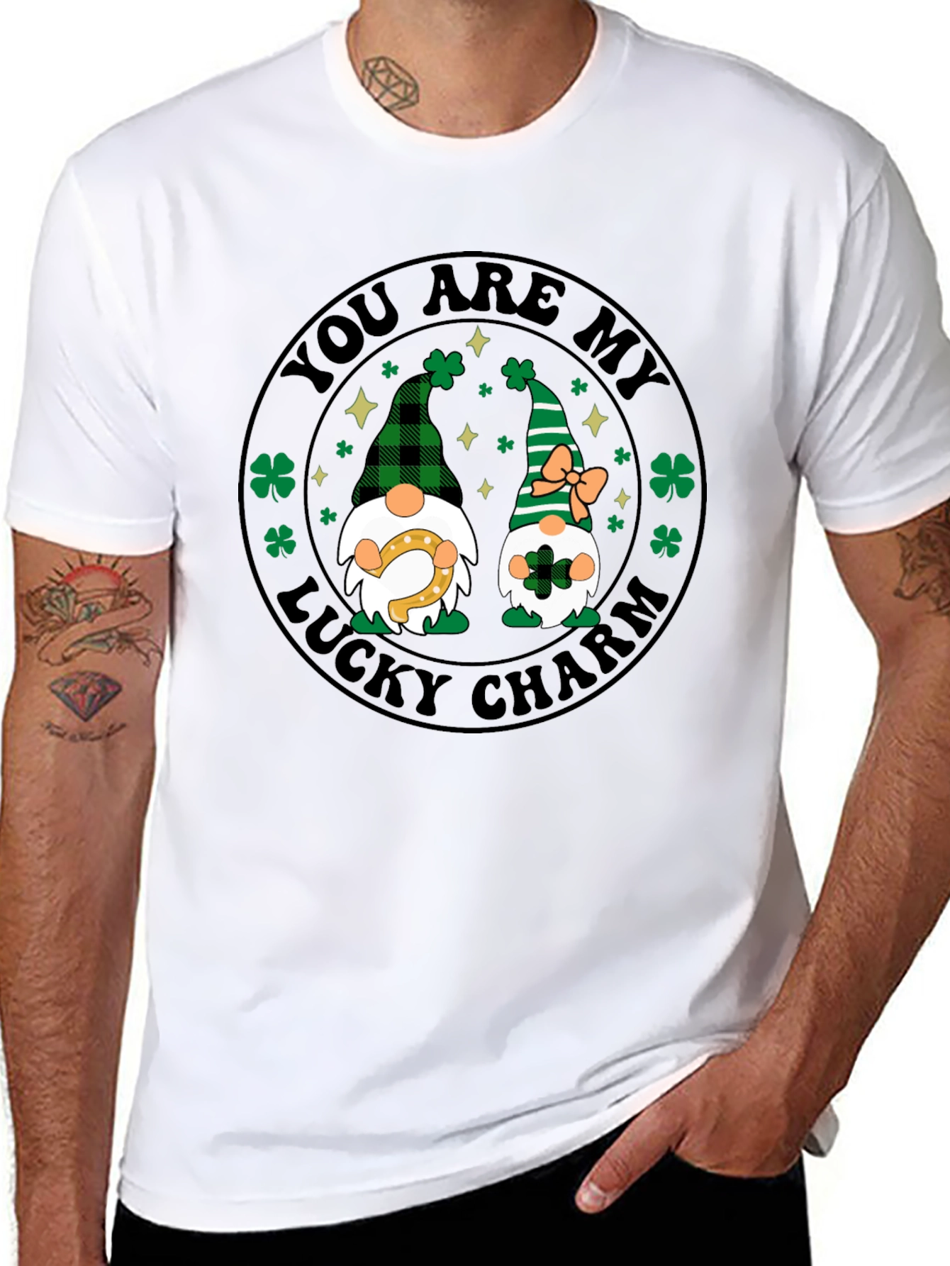 Lucky Charm St. Patricks Day Gnome T-Shirt