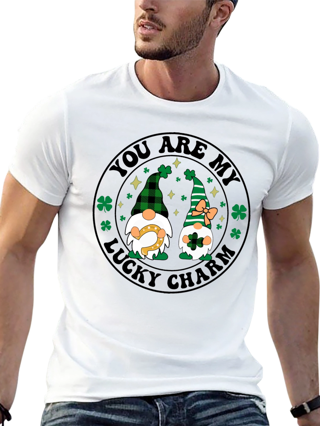 Lucky Charm St. Patricks Day Gnome T-Shirt
