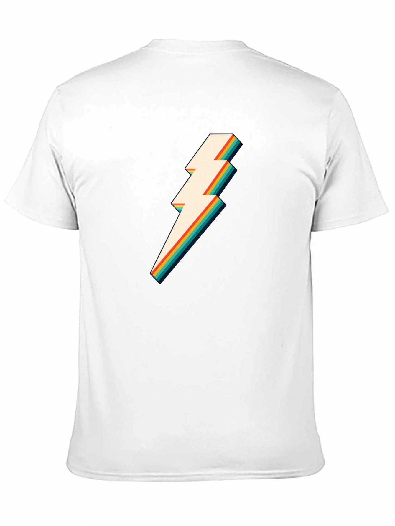 Retro Lightning Bolt Graphic Tee - Black T-Shirt