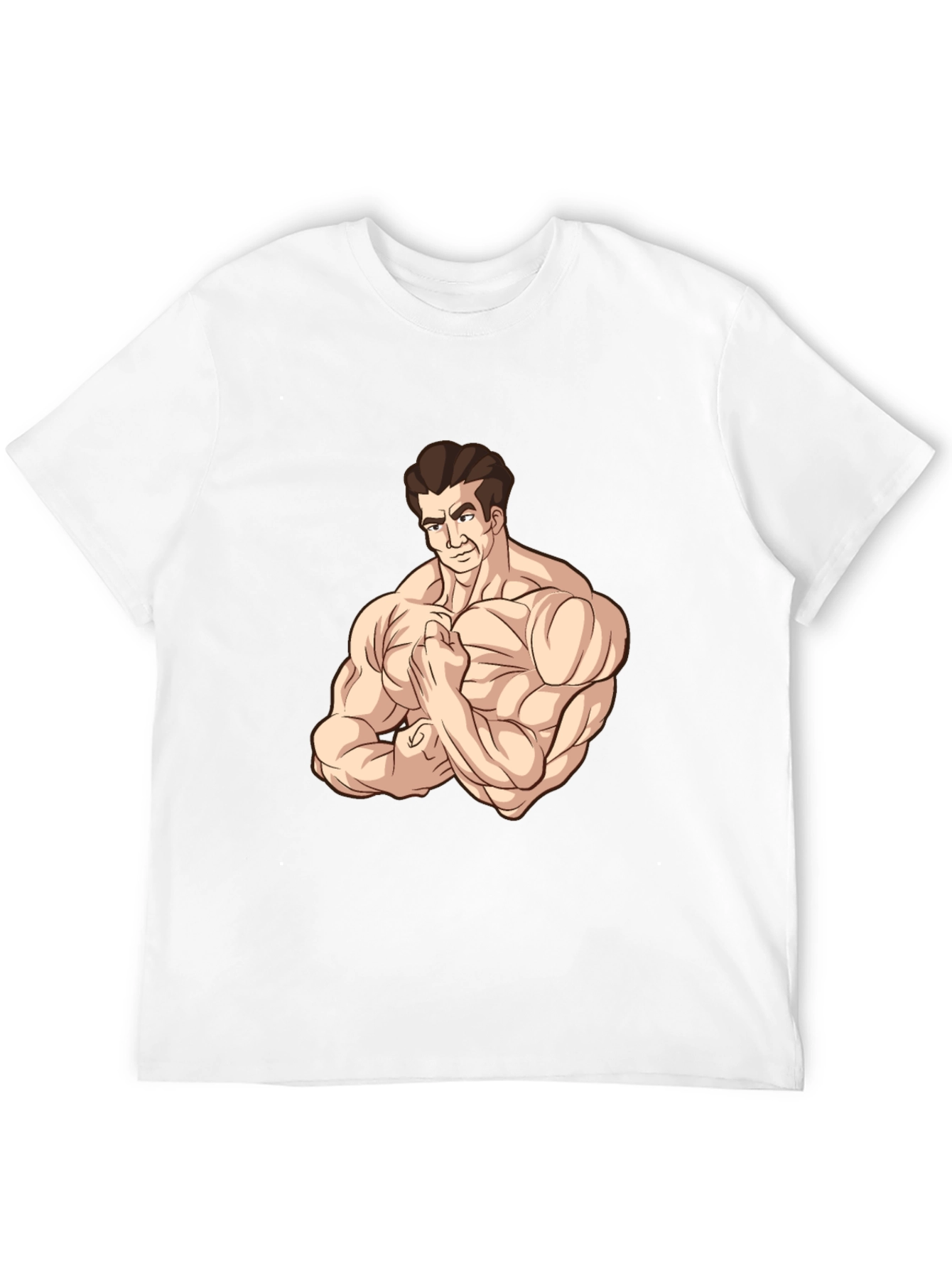 Muscle Man Graphic Tee - Black Cotton T-Shirt