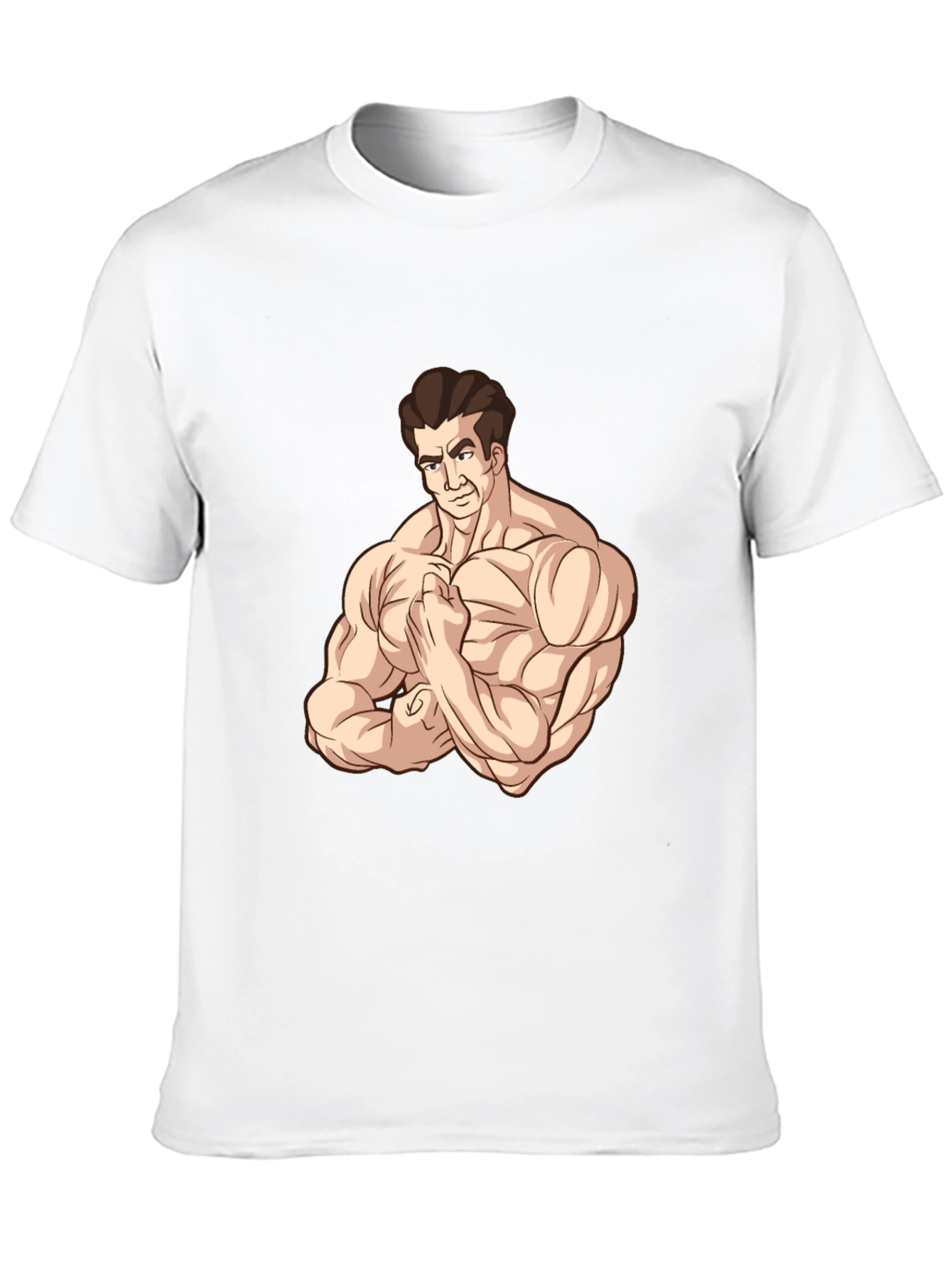 Muscle Man Graphic Tee - Black Cotton T-Shirt