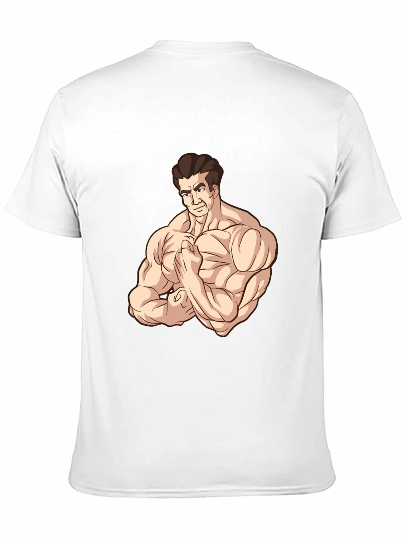 Muscle Man Graphic Tee - Black Cotton T-Shirt