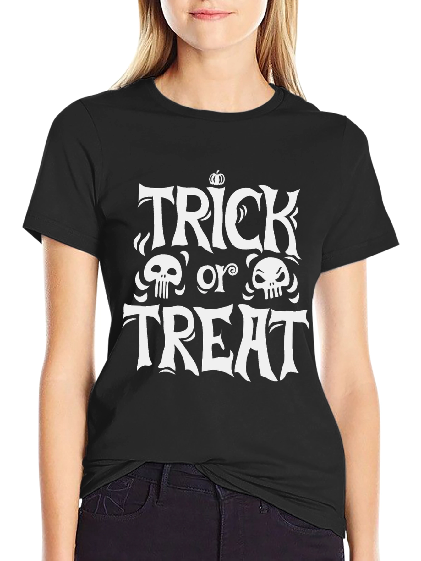 Trick or Treat Halloween Black T-Shirt