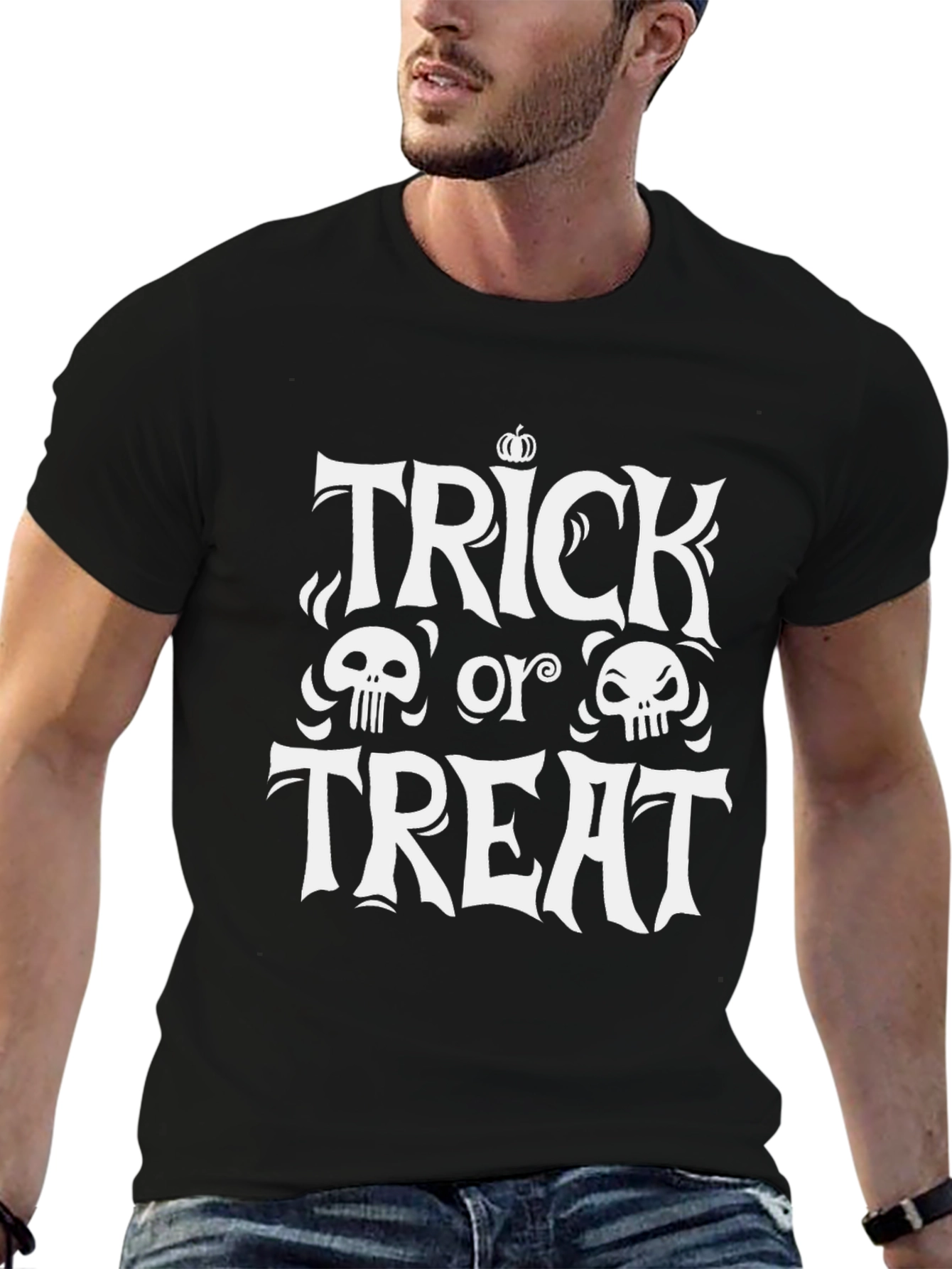 Trick or Treat Halloween Black T-Shirt