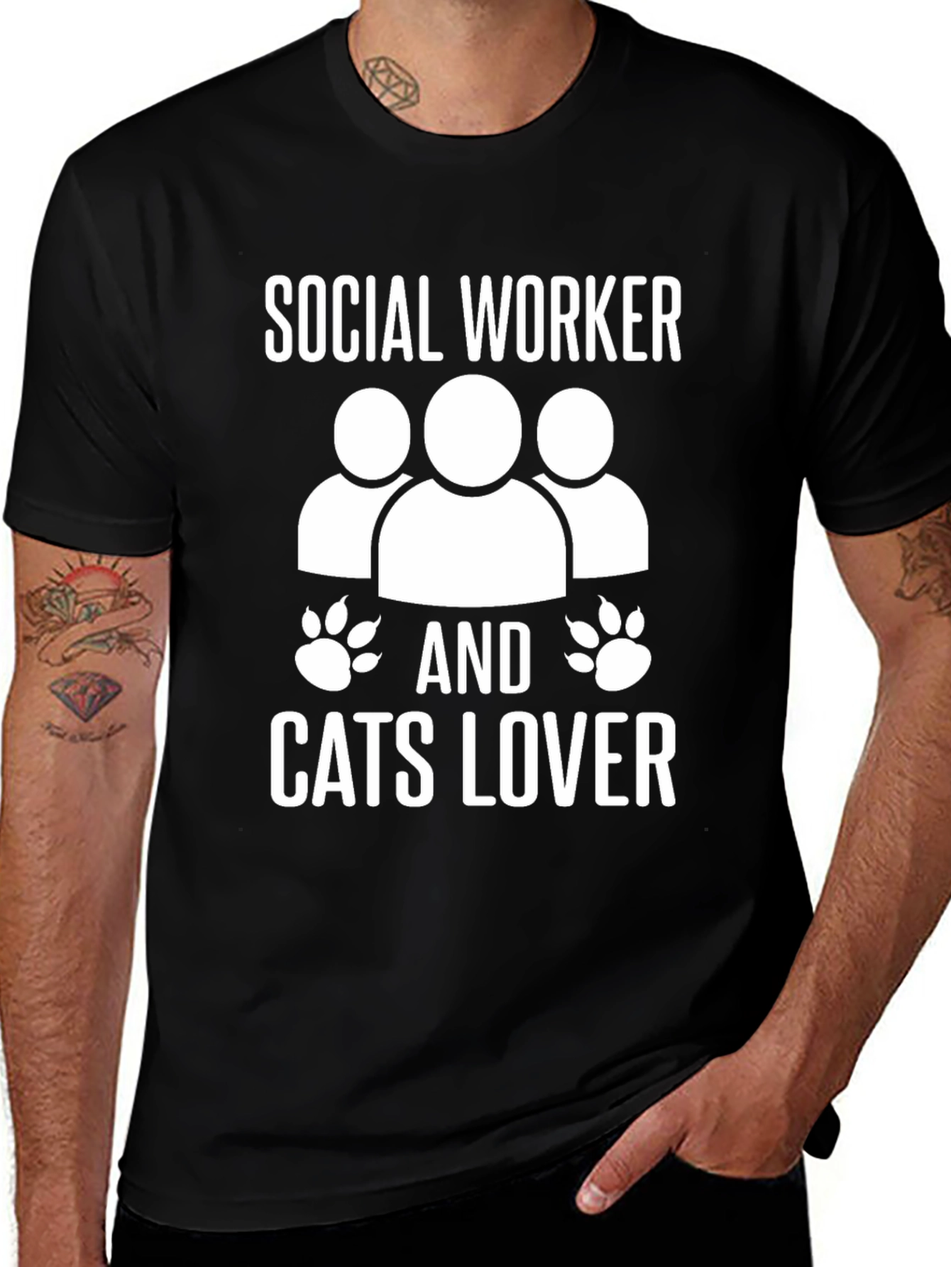 Social Worker & Cats Lover T-Shirt - Unisex