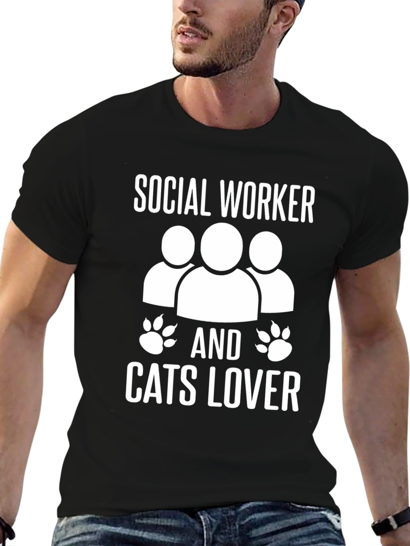 Social Worker & Cats Lover T-Shirt - Unisex