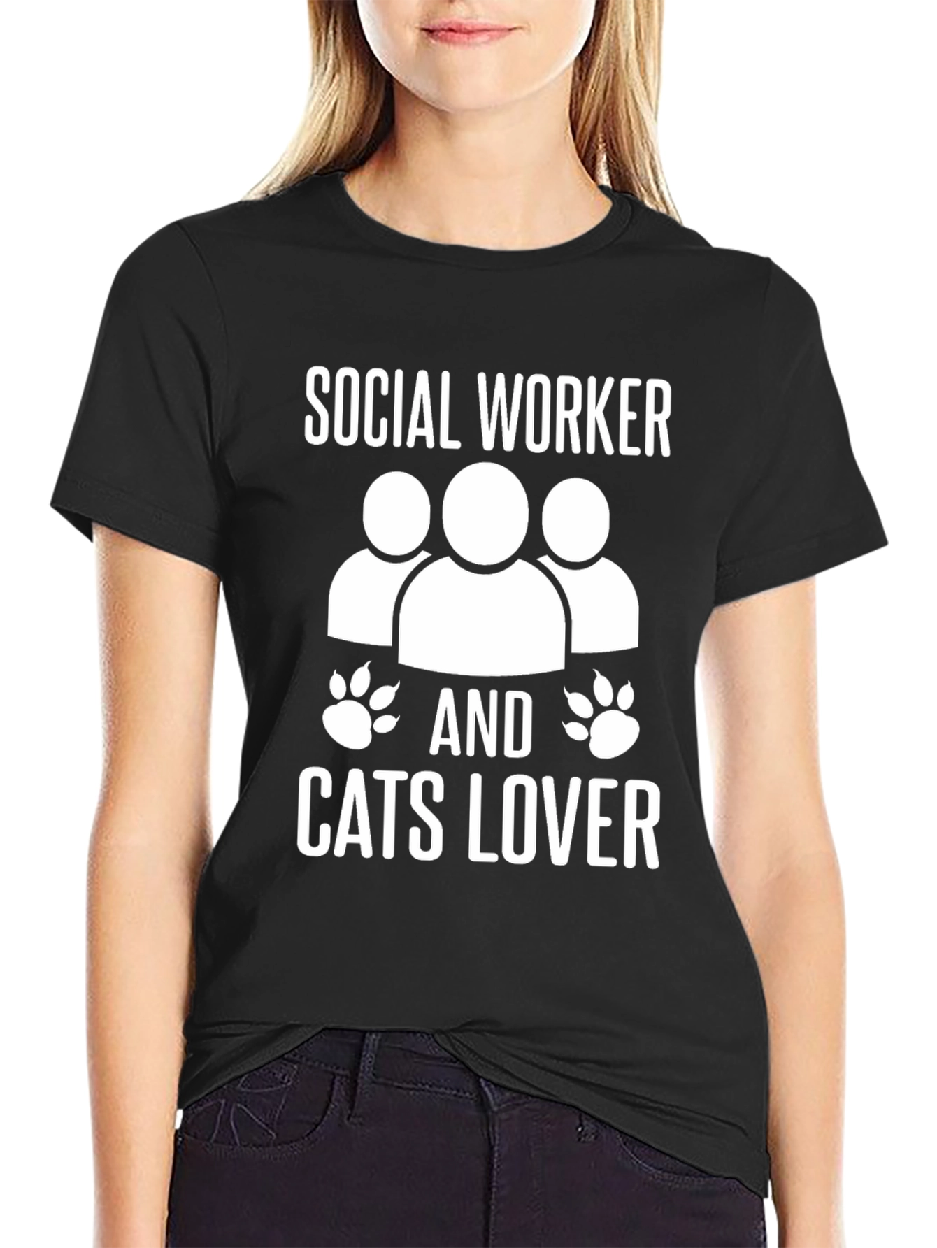 Social Worker & Cats Lover T-Shirt - Unisex